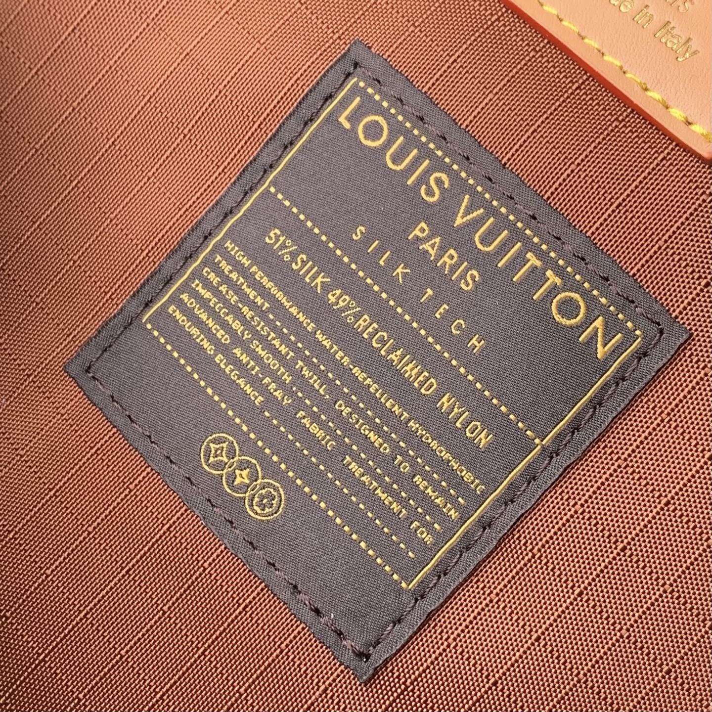 超大号 LOUIS VUITTONNANO LV Nil 桑蚕丝丝绸拼锦纶单肩斜挎手提包F0-M29853