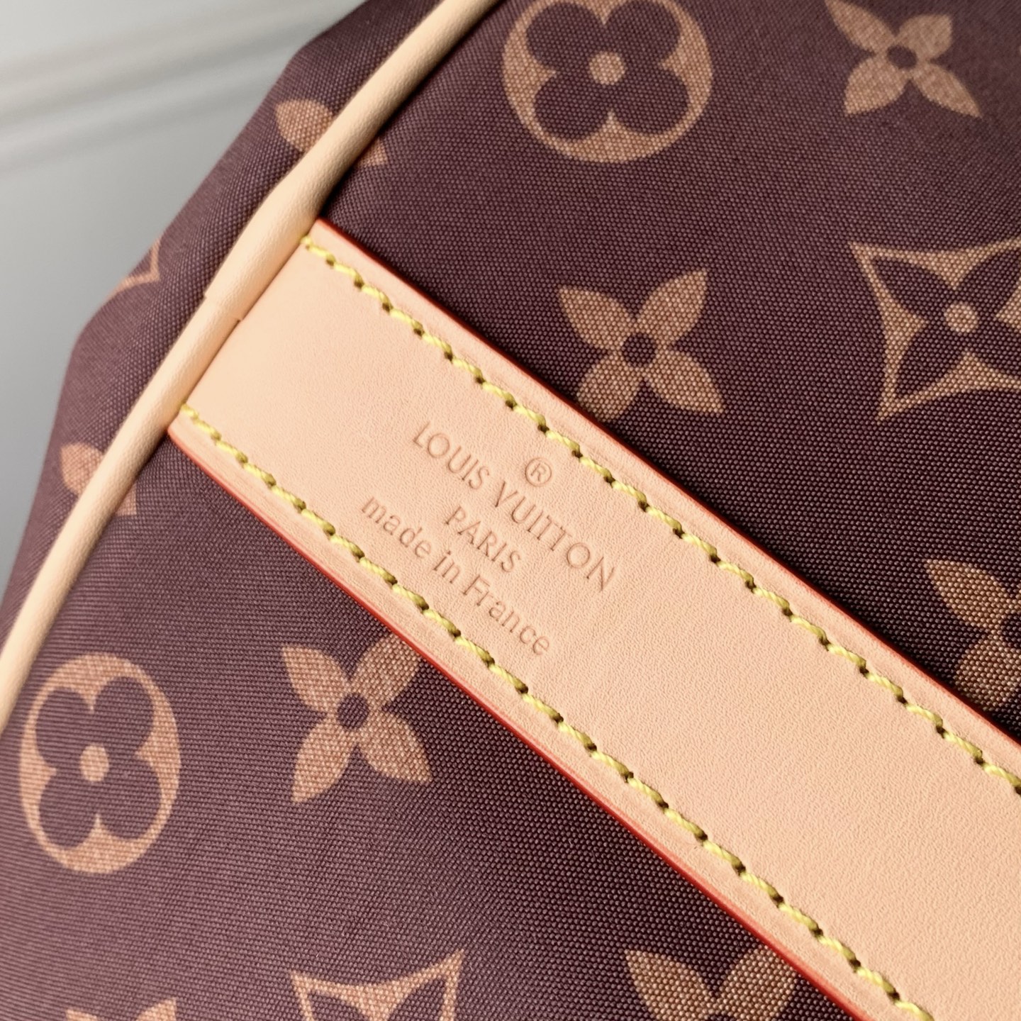 LOUIS VUITTONNANO LV keepall Bandouliere 50  桑蚕丝丝绸拼锦纶  旅行 斜挎手提包 J0-M2A497