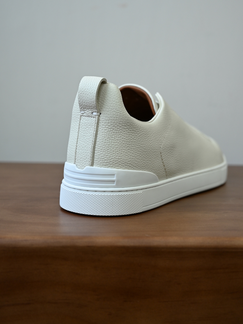 杰尼亚 Zegna  Triple Stitch （Grained cowhide）Laceless skate shoes-C0-LHCVO