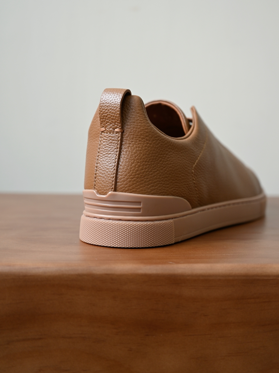 杰尼亚 Zegna  Triple Stitch （Grained cowhide）Laceless skate shoes-C0-LHCVO