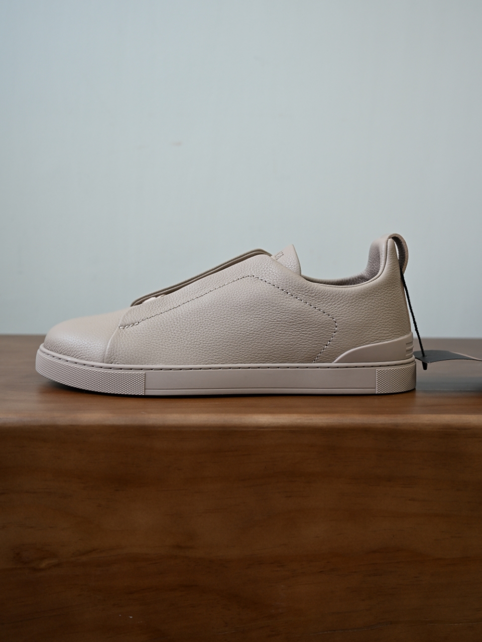 杰尼亚 Zegna  Triple Stitch （Grained cowhide）Laceless skate shoes-C0-LHCVO