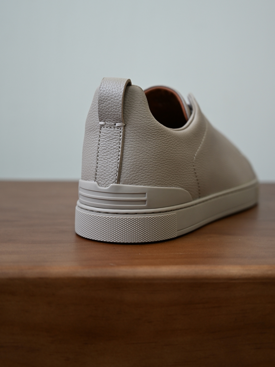 杰尼亚 Zegna  Triple Stitch （Grained cowhide）Laceless skate shoes-C0-LHCVO