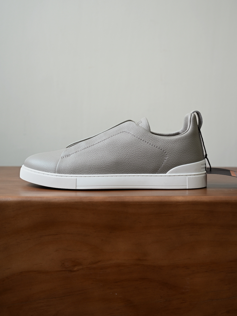 杰尼亚 Zegna  Triple Stitch （Grained cowhide）Laceless skate shoes-C0-LHCVO