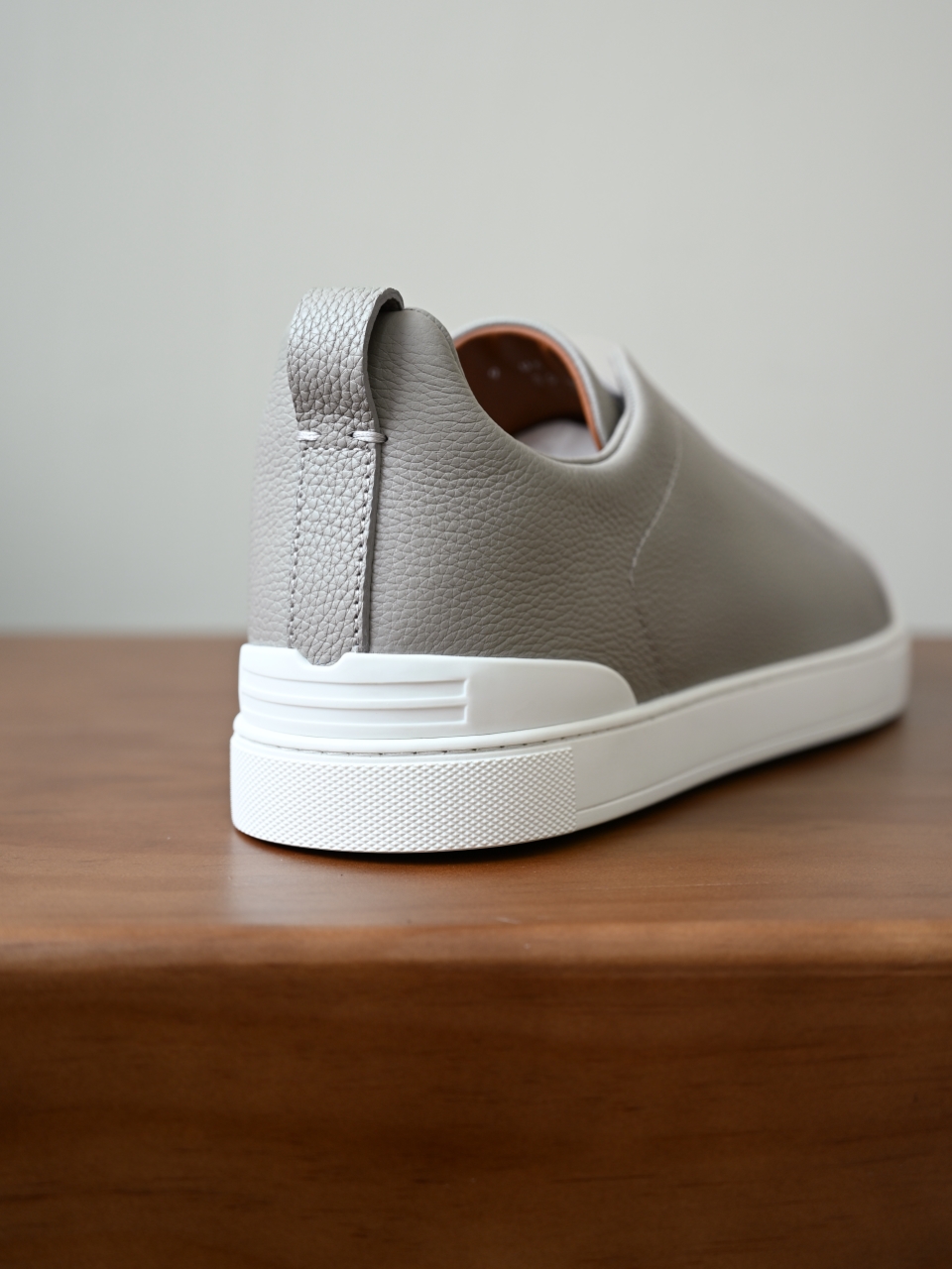 杰尼亚 Zegna  Triple Stitch （Grained cowhide）Laceless skate shoes-C0-LHCVO