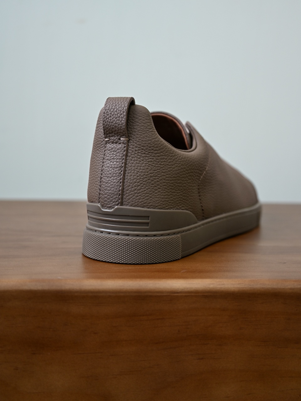 杰尼亚 Zegna  Triple Stitch （Grained cowhide）Laceless skate shoes-C0-LHCVO