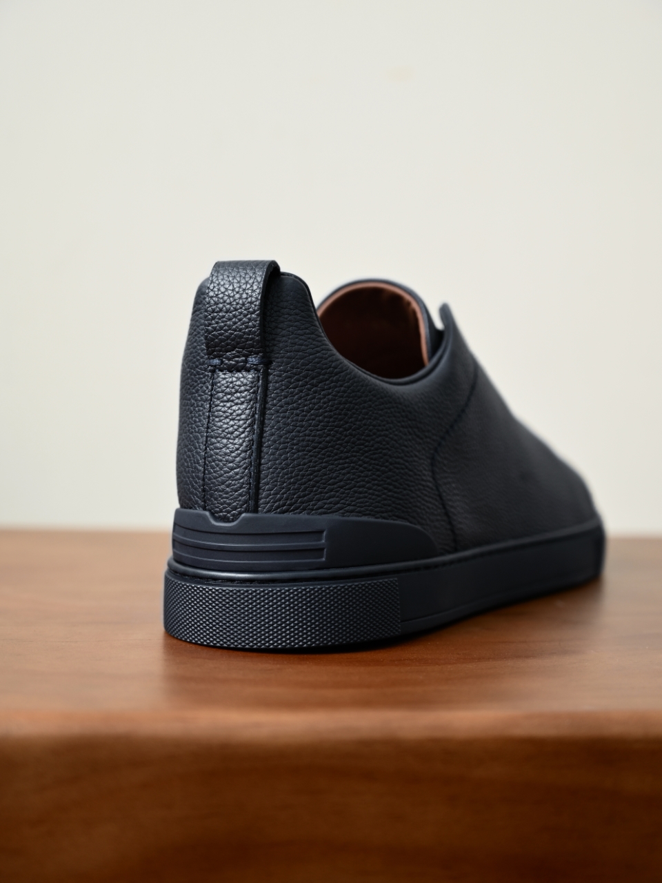 杰尼亚 Zegna  Triple Stitch （Grained cowhide）Laceless skate shoes-C0-LHCVO