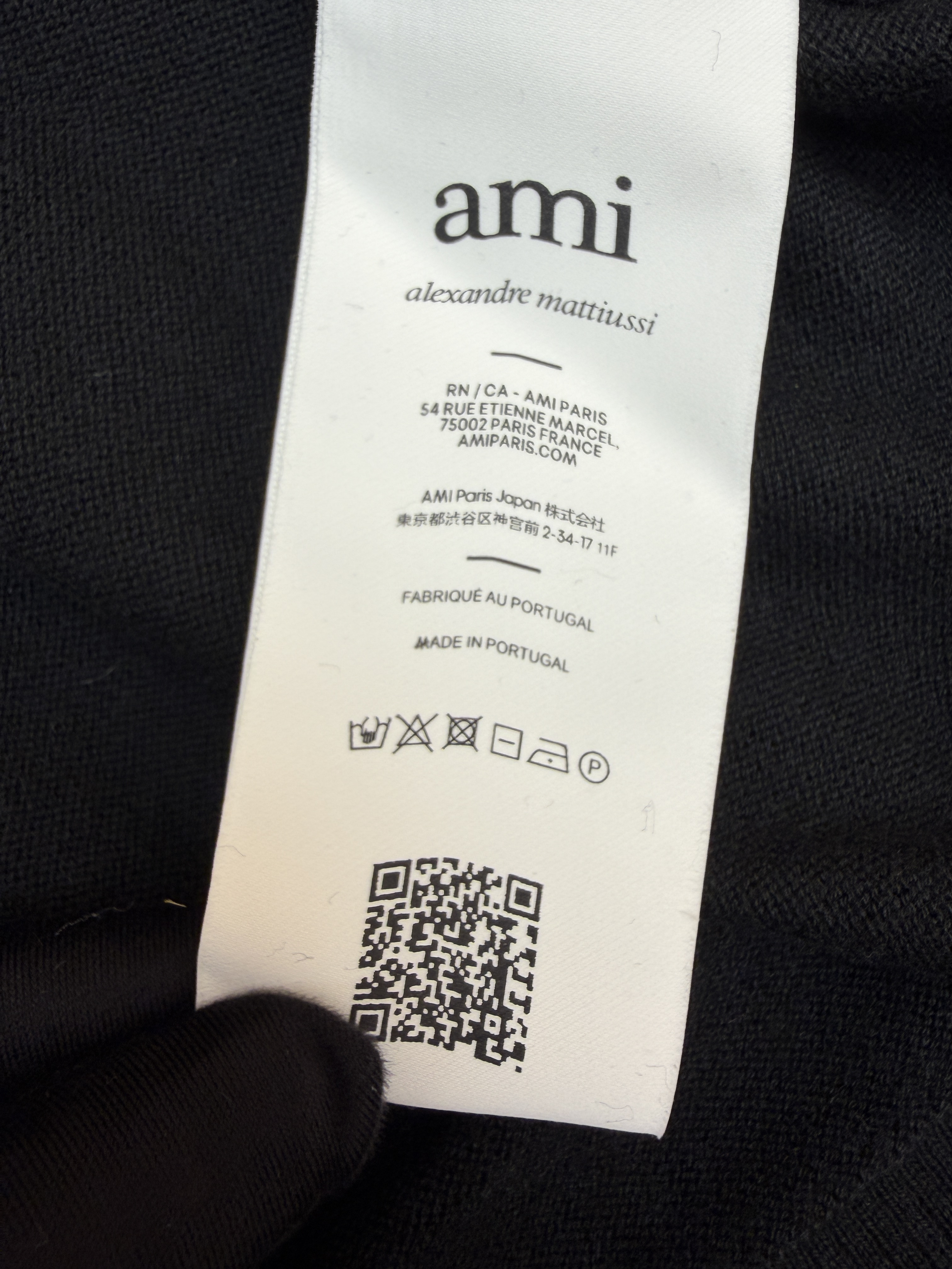 AMIPARIS 爱心刺绣针织开衫 毛衣 针织衫 外套 长袖 秋冬 黑色 灰色 B0