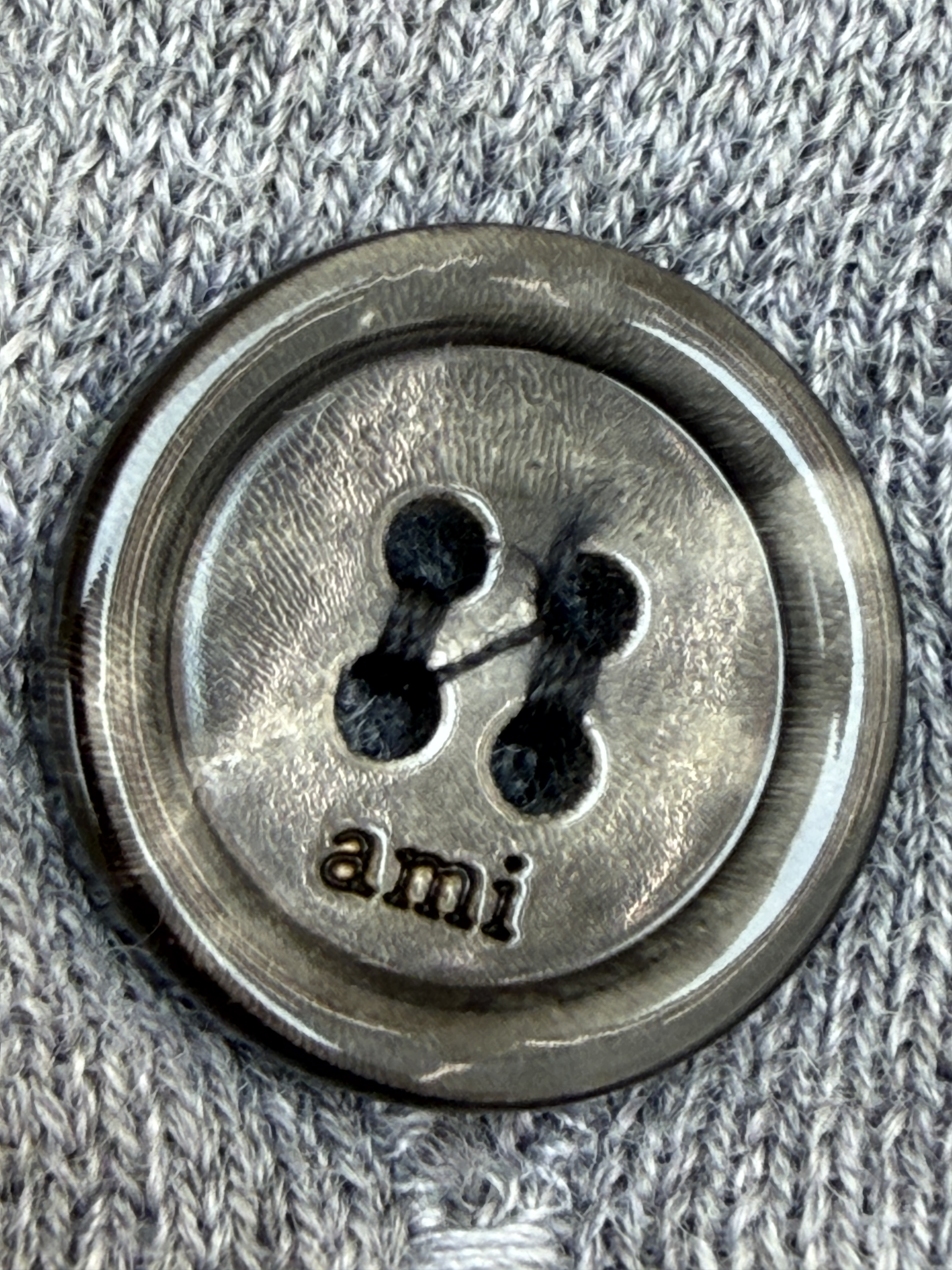 AMIPARIS 爱心刺绣针织开衫 毛衣 针织衫 外套 长袖 秋冬 黑色 灰色 B0