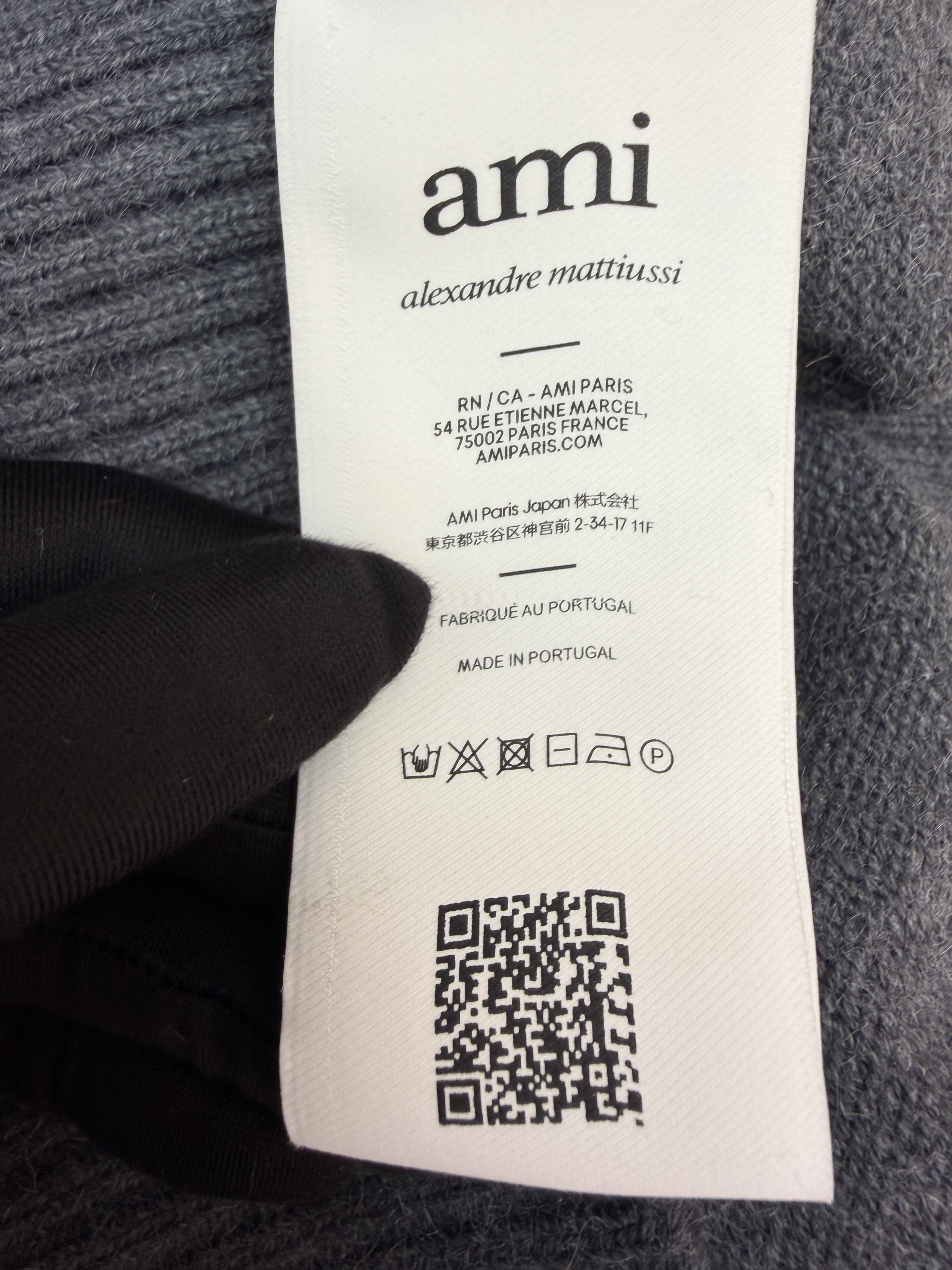 AMIPARIS 爱心提花针织Polo衫 毛衣 针织衫 外套 长袖 秋冬 藏蓝色 灰色 米白色 红色 B0