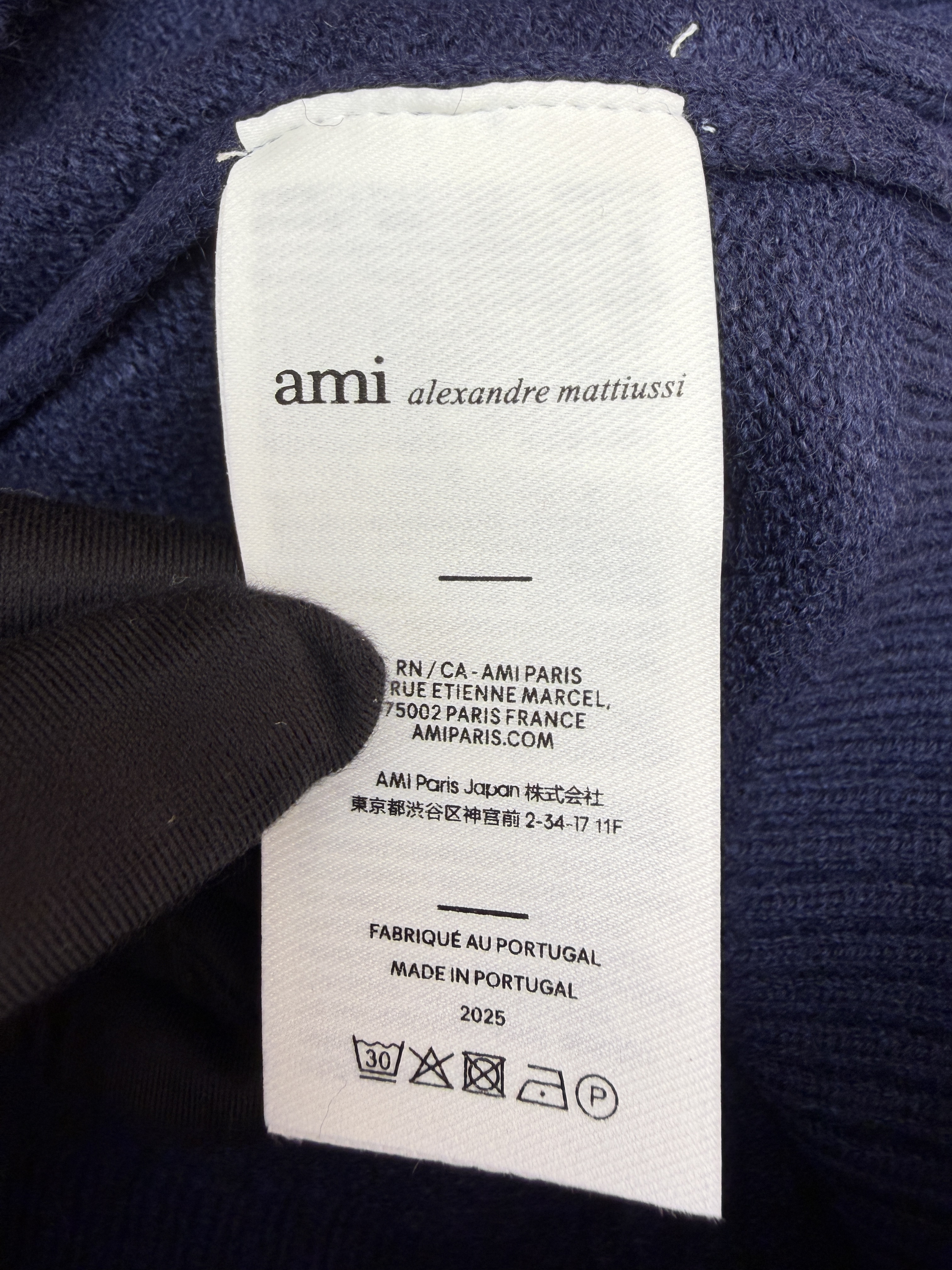 AMIPARIS 爱心提花针织开衫 毛衣 针织衫 外套 长袖 秋冬 藏蓝色 灰色 米白色 B0