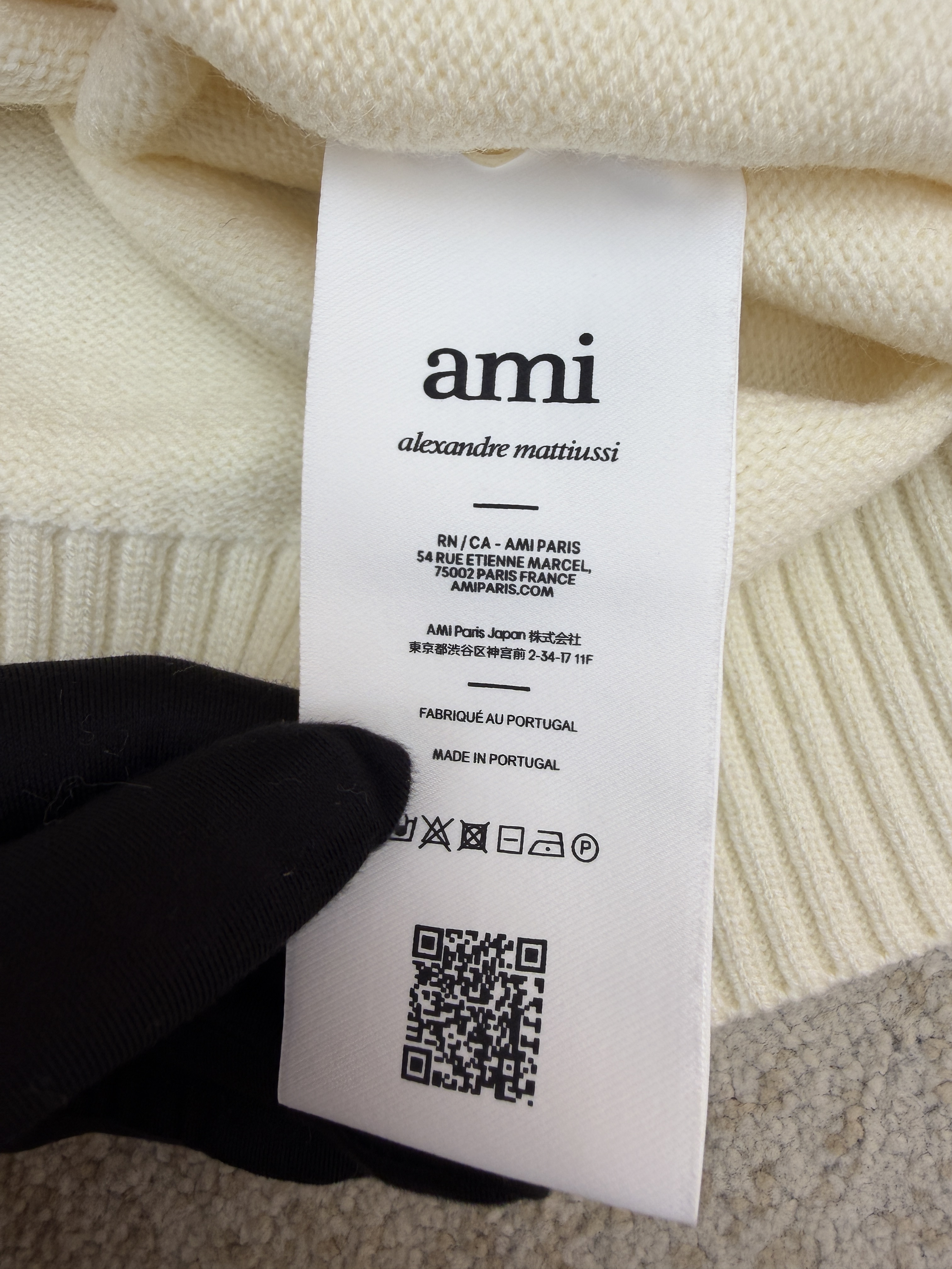 AMIPARIS 爱心提花针织开衫 毛衣 针织衫 外套 长袖 秋冬 藏蓝色 灰色 米白色 B0