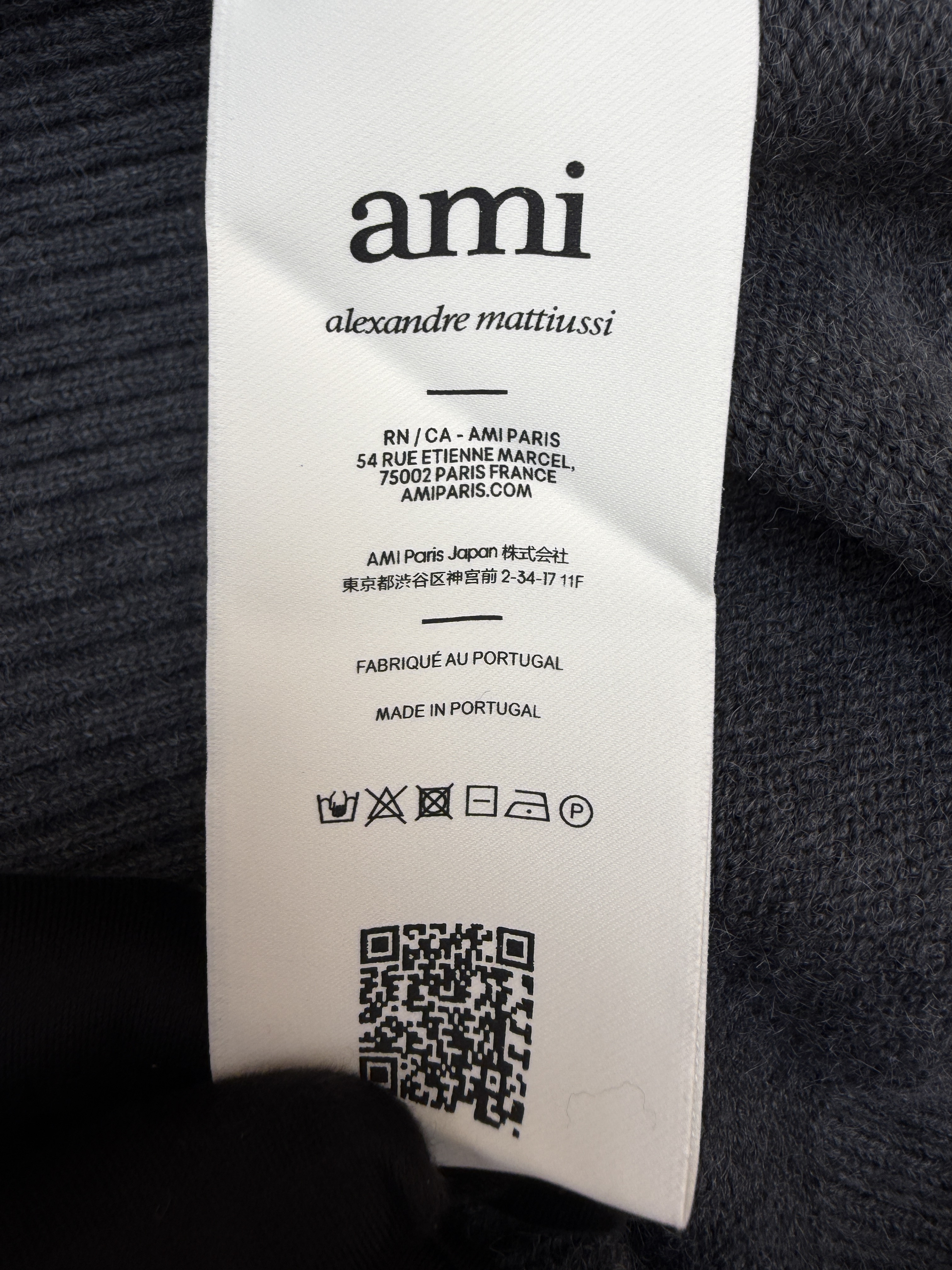 AMIPARIS 红色爱心提花V领针织开衫 毛衣 针织衫 外套 长袖 秋冬 灰色 黑色 米白色 B0