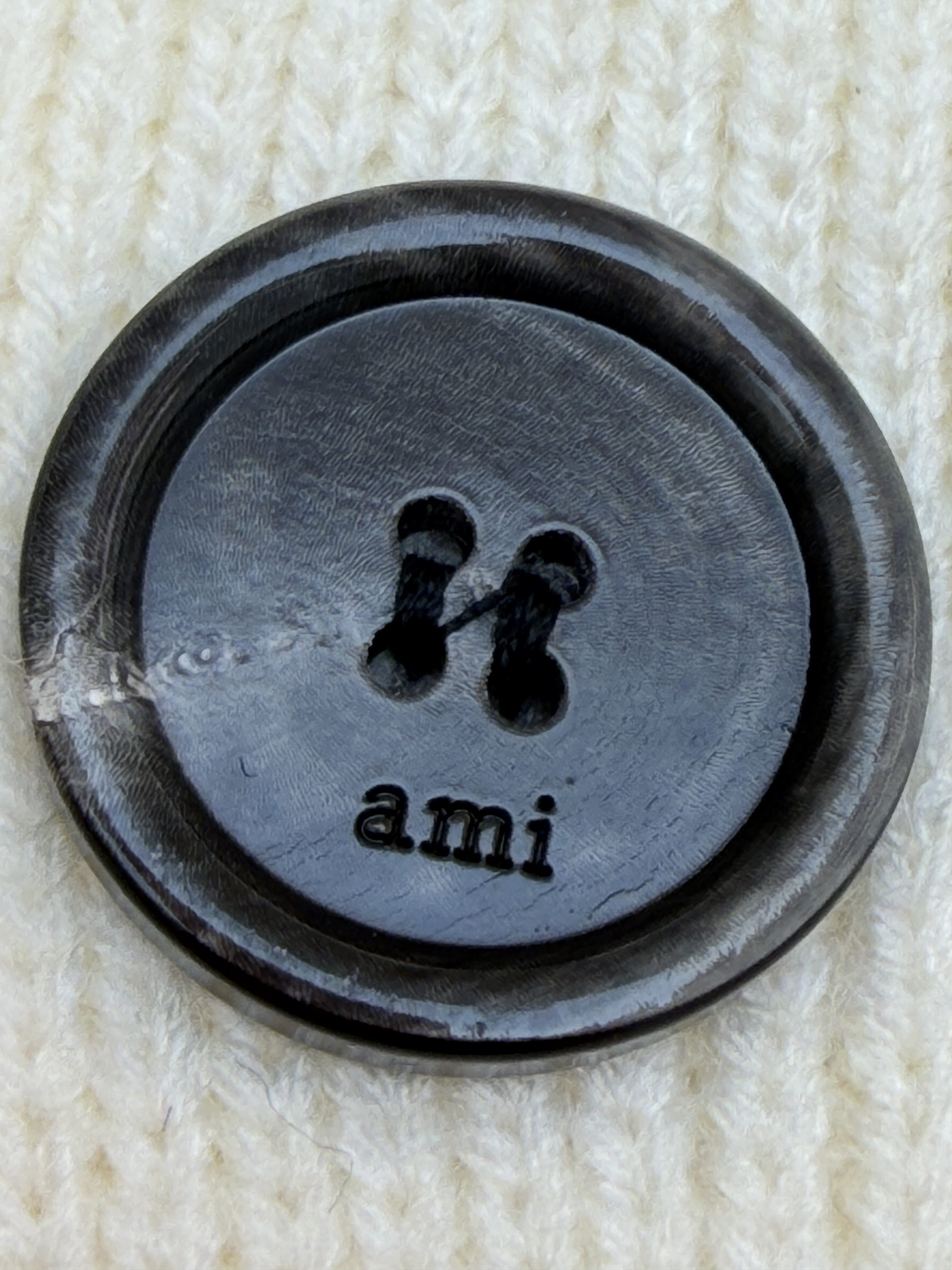 AMIPARIS 红色爱心提花V领针织开衫 毛衣 针织衫 外套 长袖 秋冬 灰色 黑色 米白色 B0