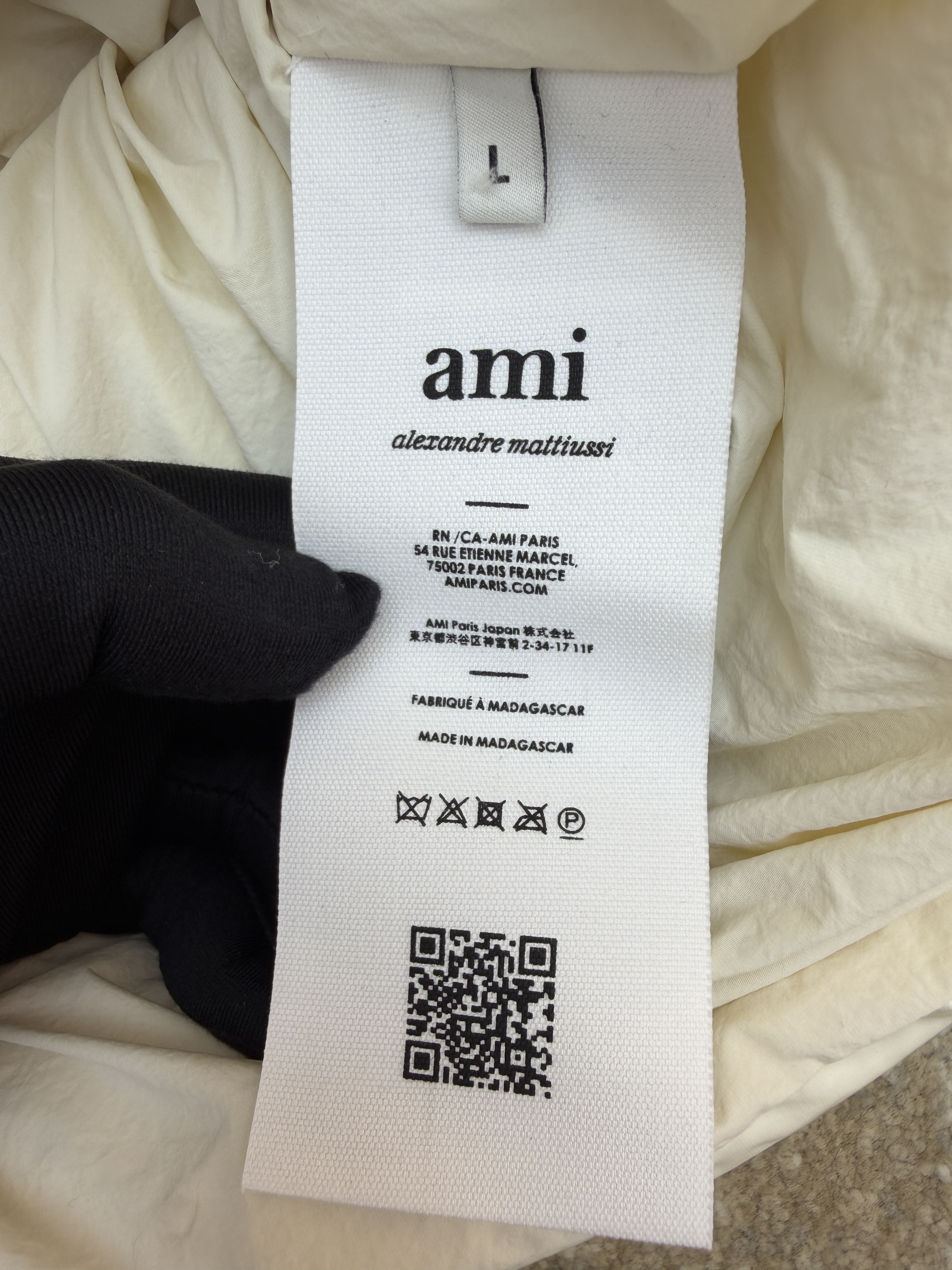AMIPARIS 爱心刺绣立领羽绒服 外套 夹克 长袖 保暖 秋冬 白色 黑色 C5