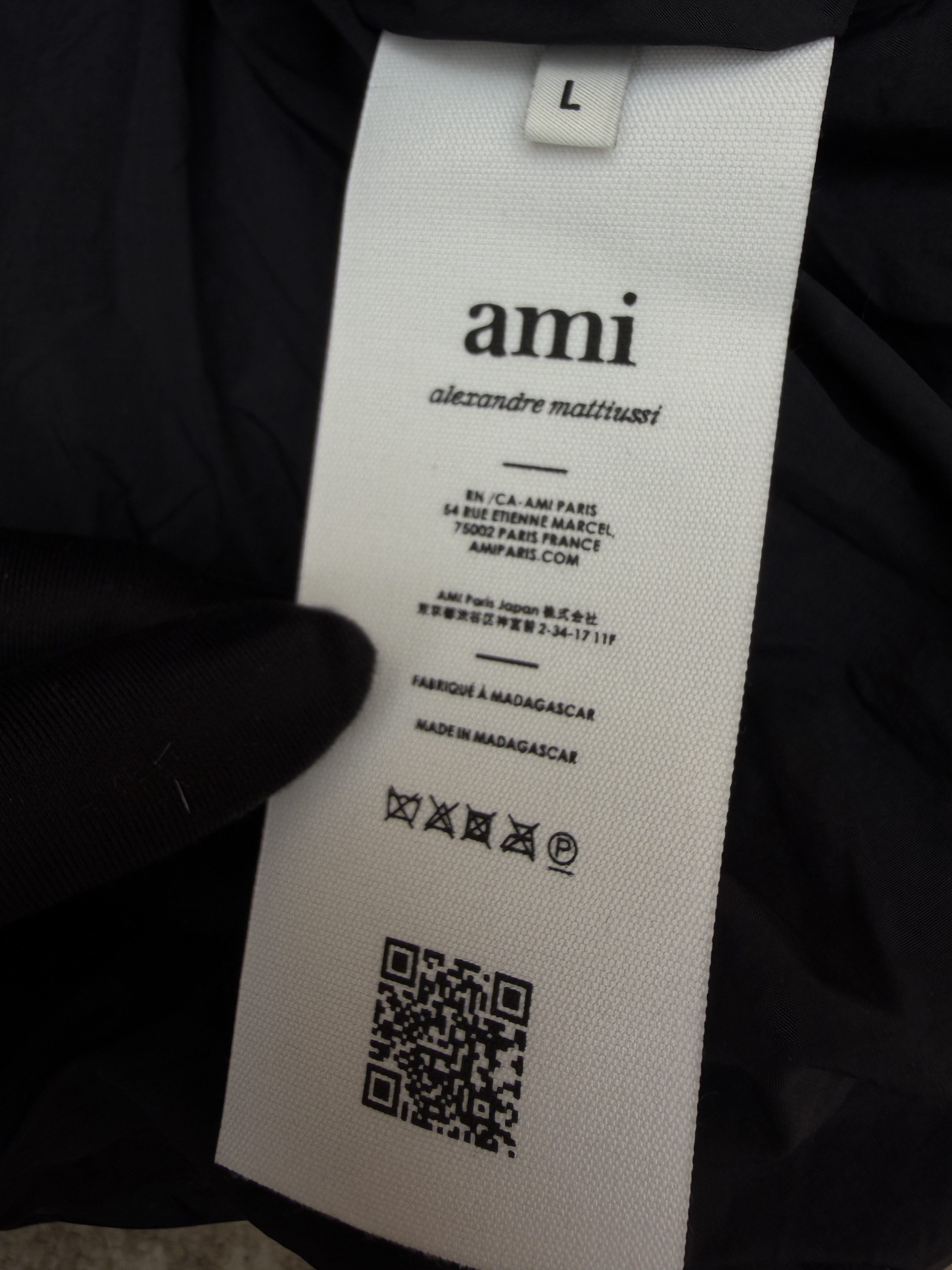 AMIPARIS 爱心刺绣立领羽绒服 外套 夹克 长袖 保暖 秋冬 白色 黑色 C5