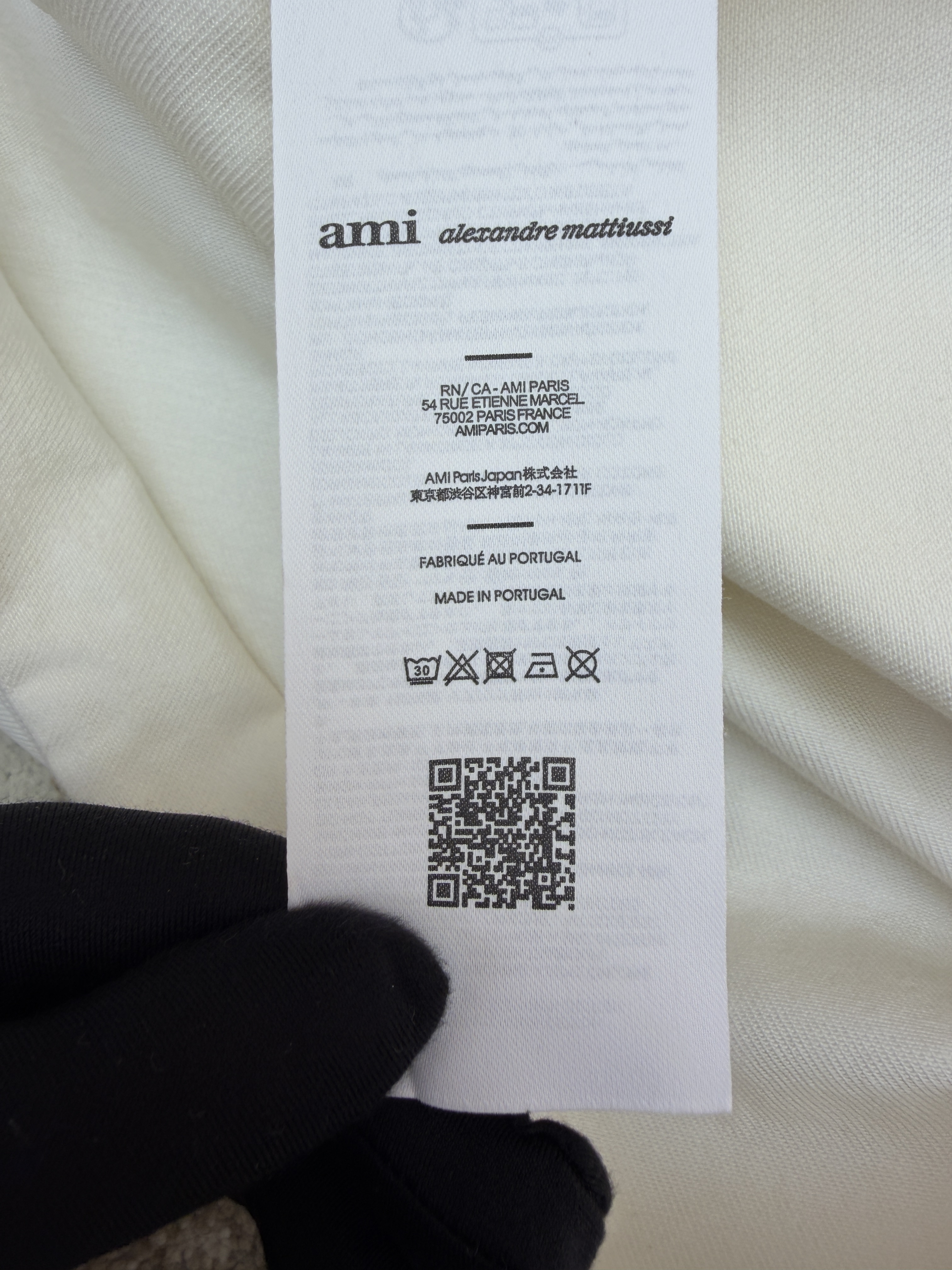 AMIPARIS 编织爱心牛仔衬衫 外套 长袖 秋冬米白色 B0