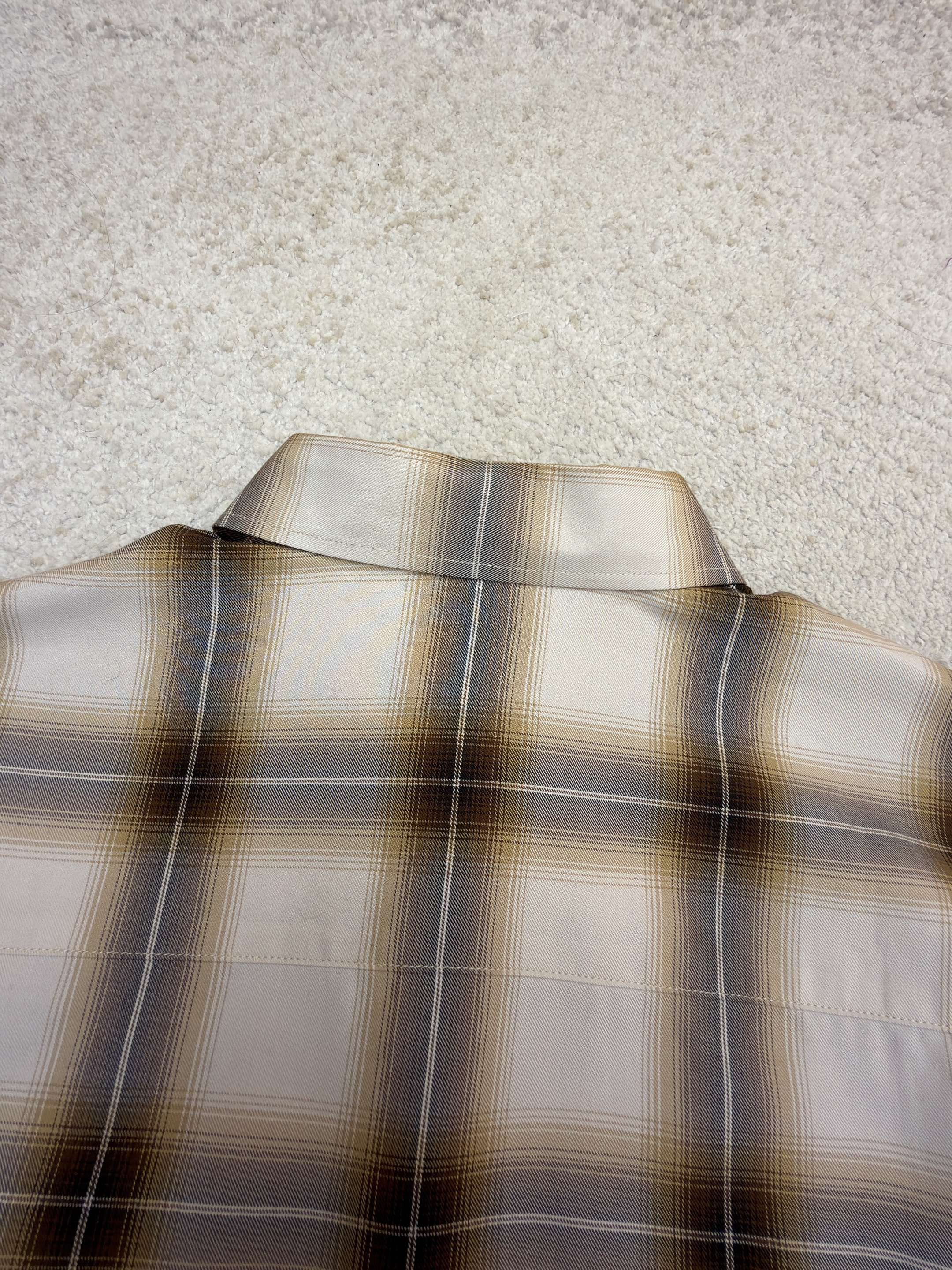 AMIPARIS 刺绣格纹长袖衬衫 外套 秋冬 黄色 B0