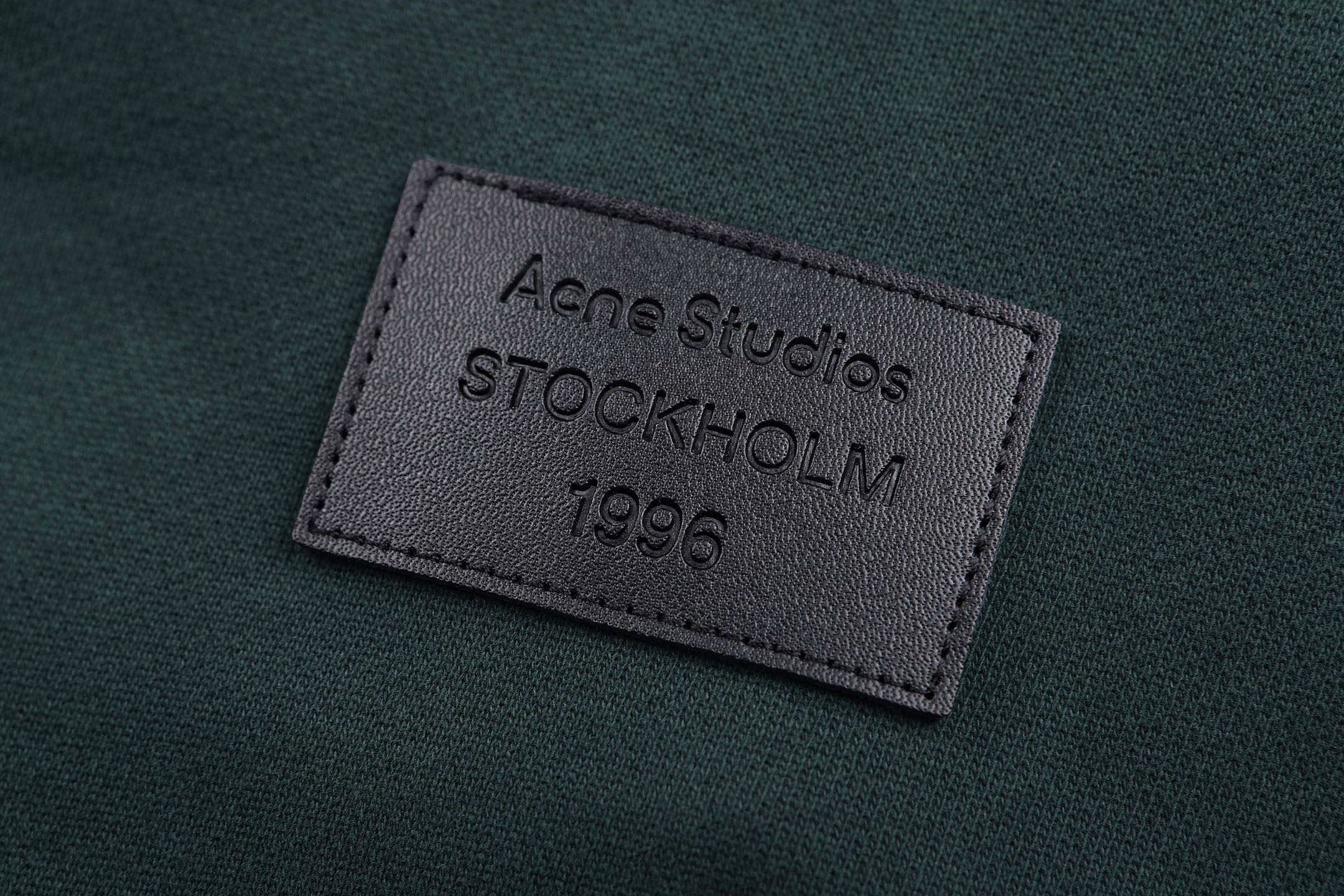 Acne Studios 复古皮革翻领撞色条纹卫衣 外套 秋冬 长袖 橙棕色 黑绿色 B5
