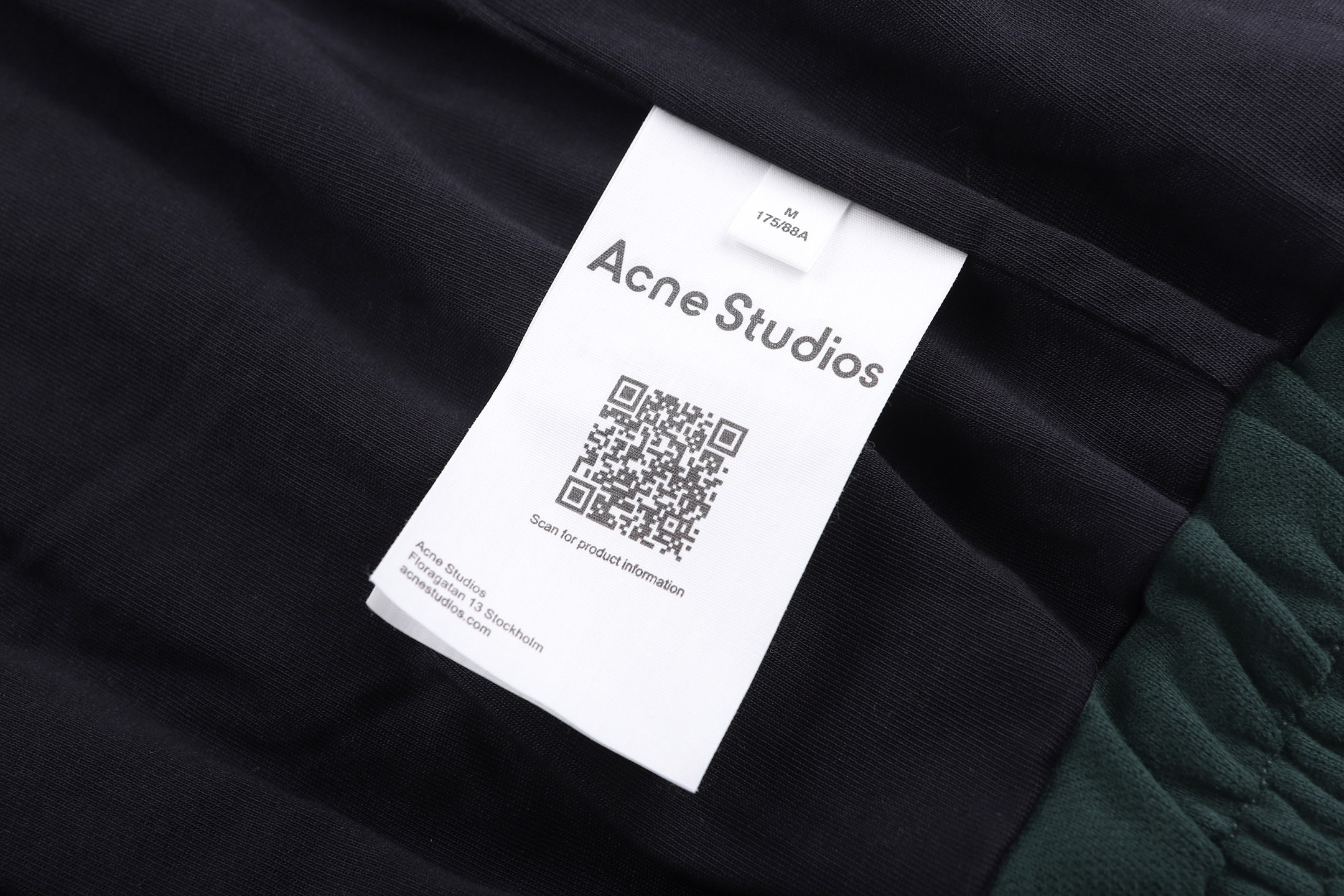 Acne Studios 复古皮革翻领撞色条纹卫衣 外套 秋冬 长袖 橙棕色 黑绿色 B5