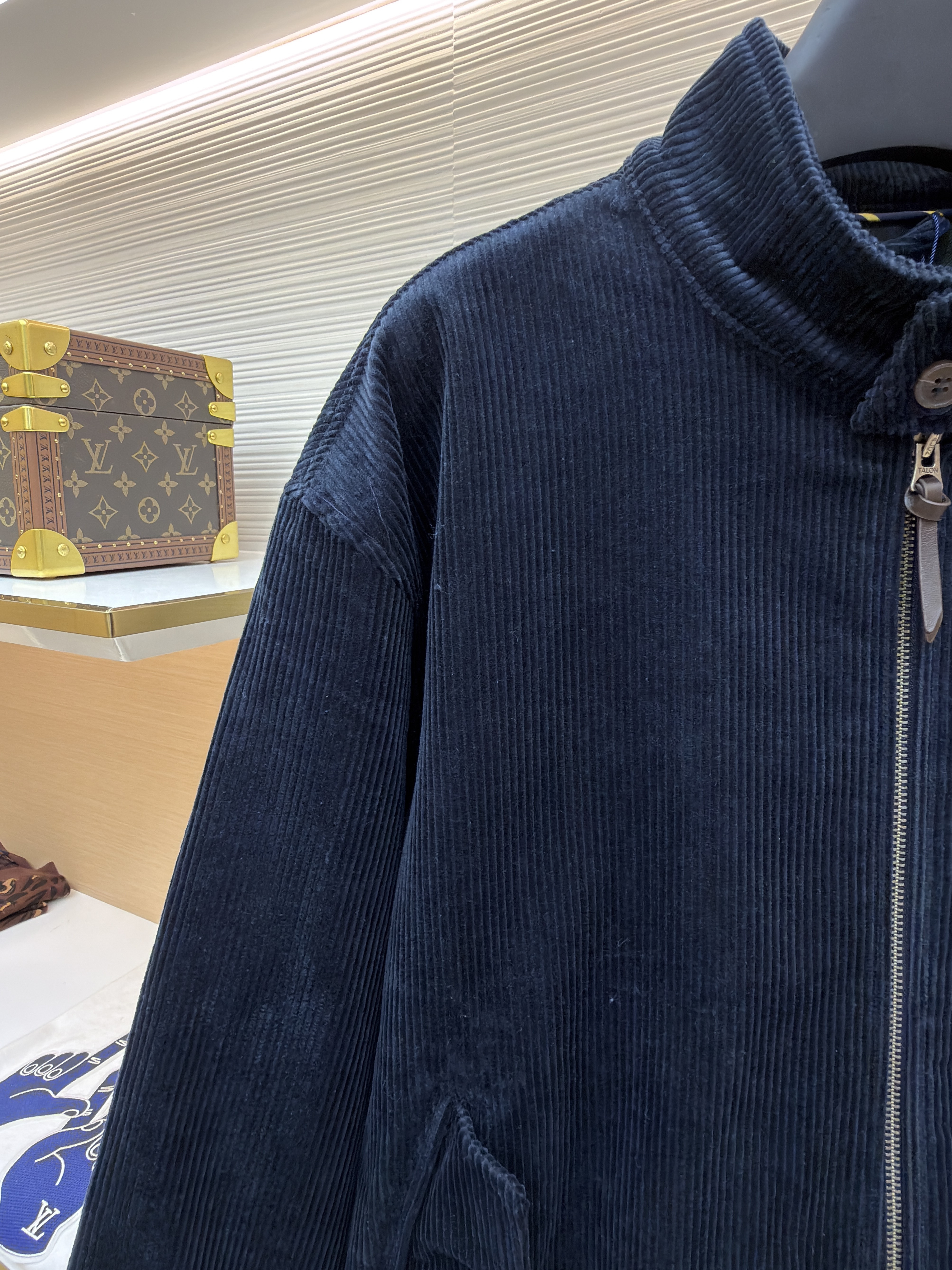 Ralph Lauren 拉夫劳伦 刺绣灯芯绒拉链夹克 外套 长袖 秋冬 棕色 藏蓝色 B5