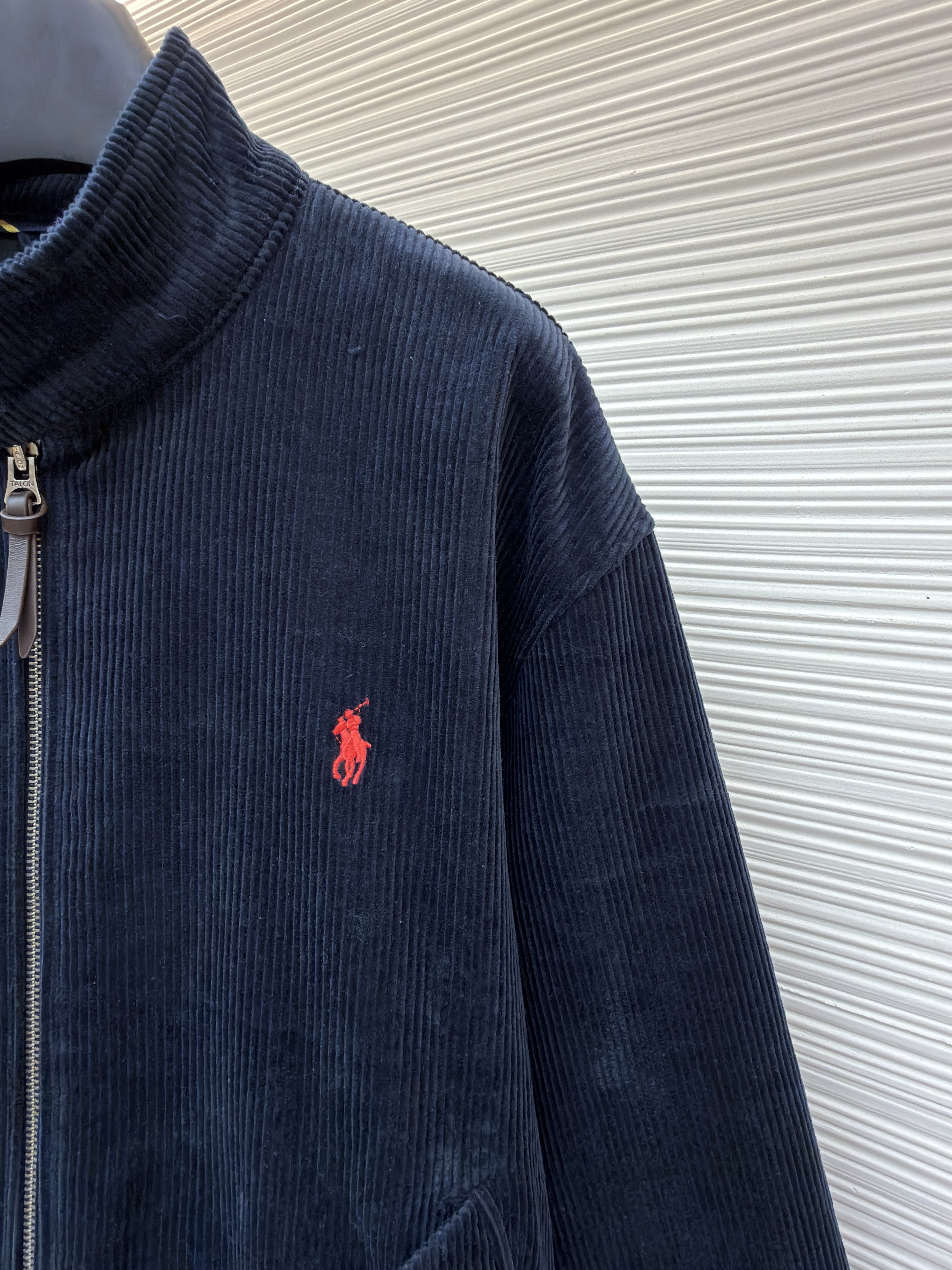 Ralph Lauren 拉夫劳伦 刺绣灯芯绒拉链夹克 外套 长袖 秋冬 棕色 藏蓝色 B5