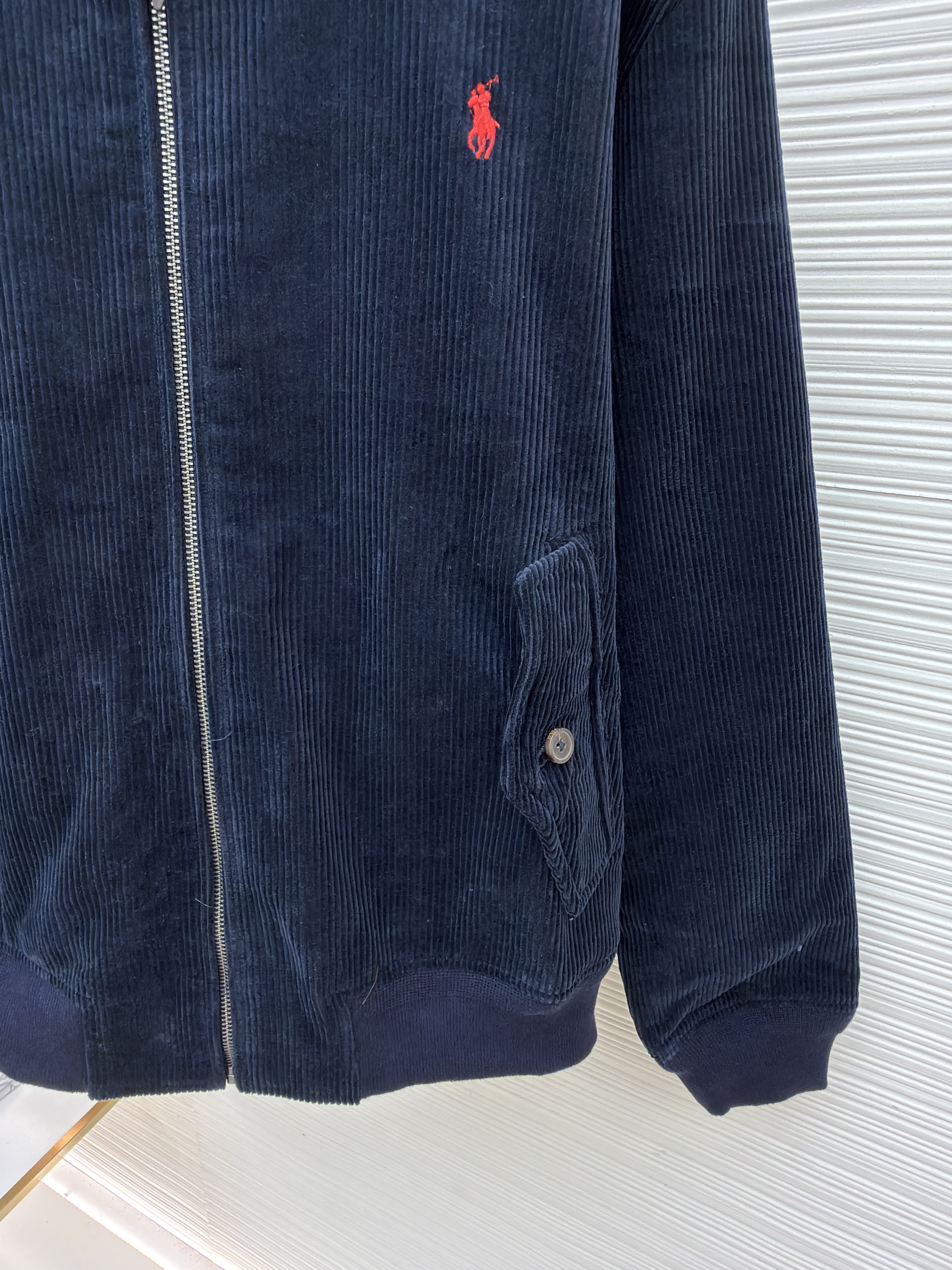 Ralph Lauren 拉夫劳伦 刺绣灯芯绒拉链夹克 外套 长袖 秋冬 棕色 藏蓝色 B5