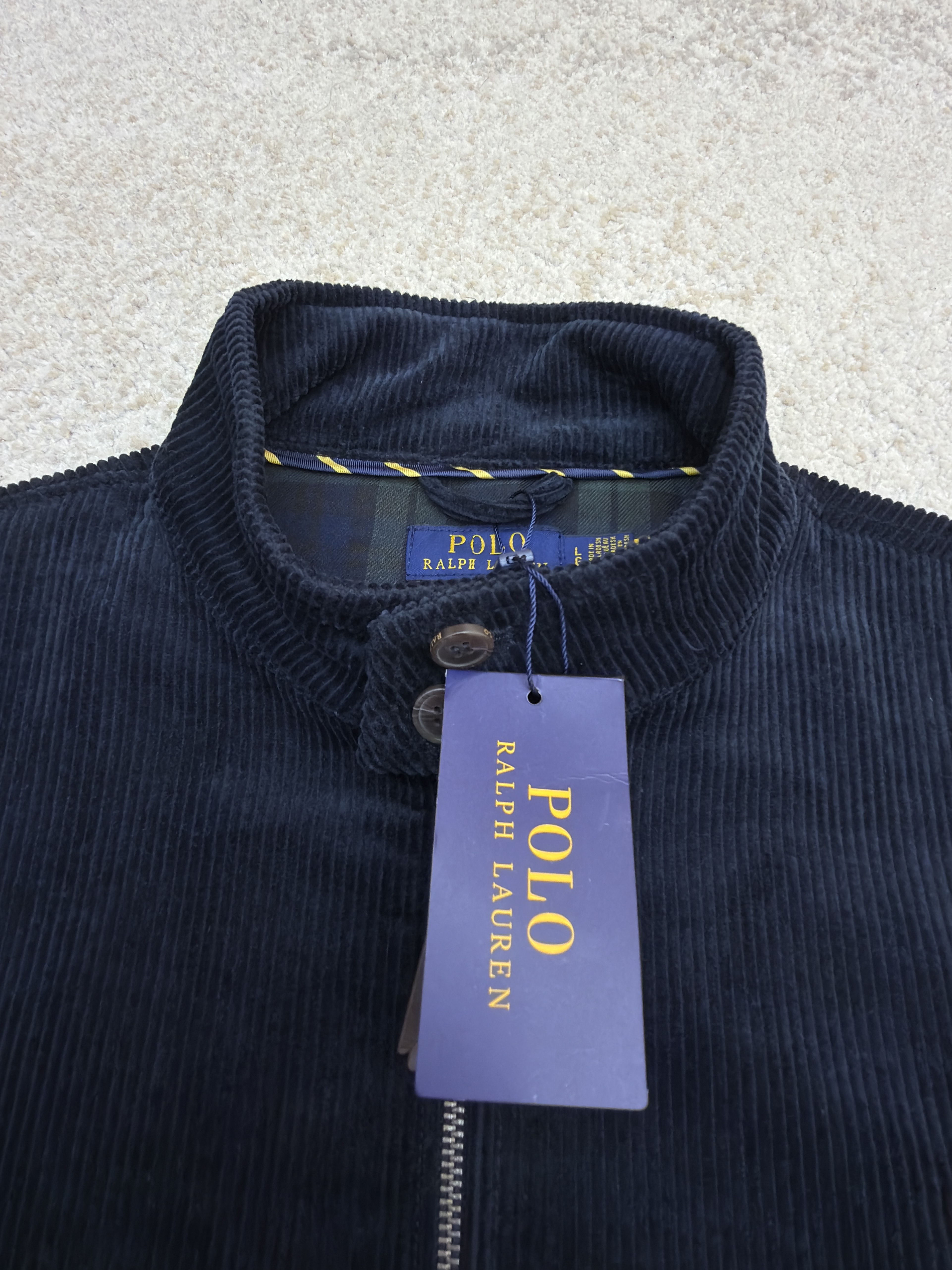 Ralph Lauren 拉夫劳伦 刺绣灯芯绒拉链夹克 外套 长袖 秋冬 棕色 藏蓝色 B5