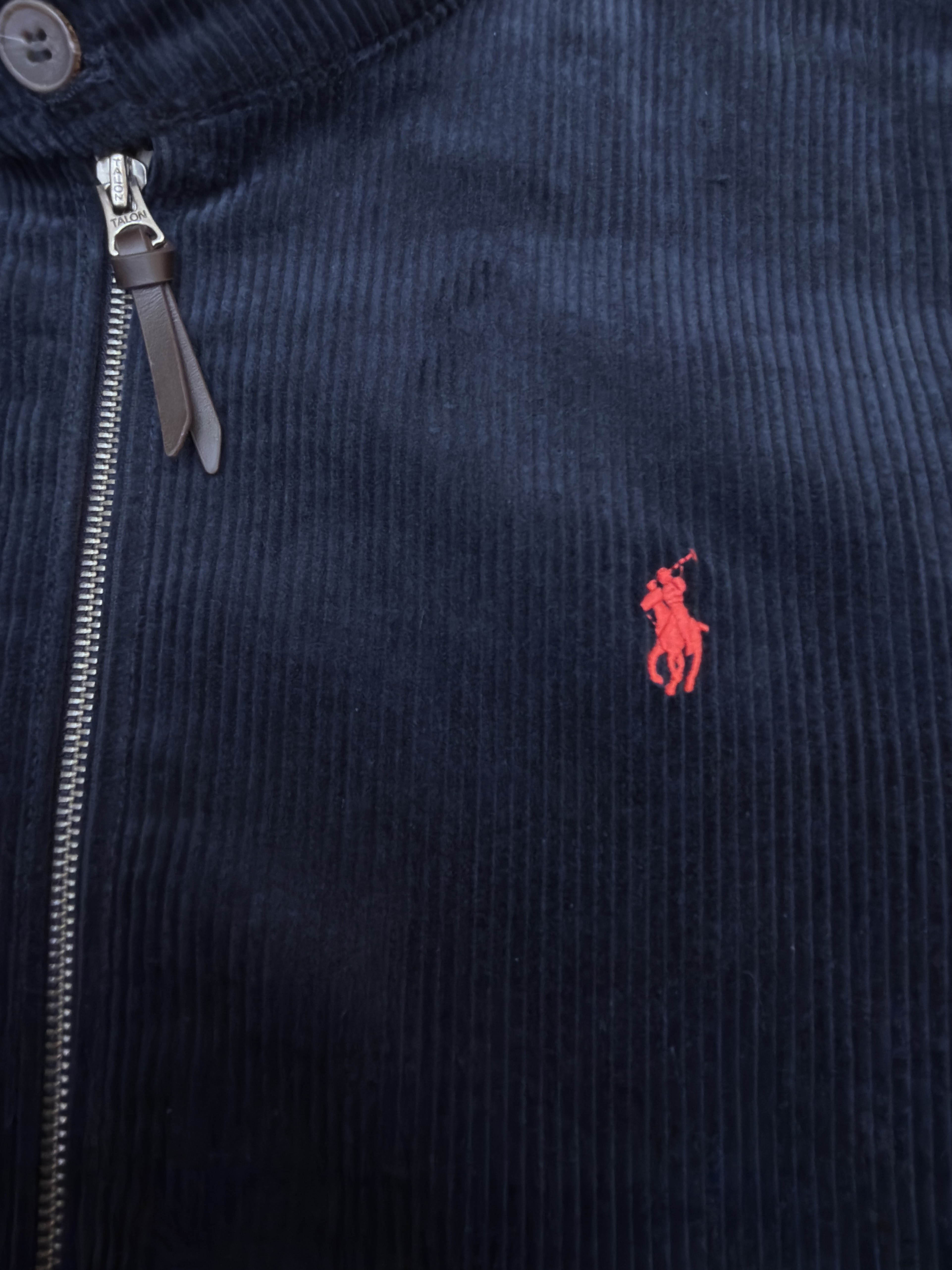 Ralph Lauren 拉夫劳伦 刺绣灯芯绒拉链夹克 外套 长袖 秋冬 棕色 藏蓝色 B5