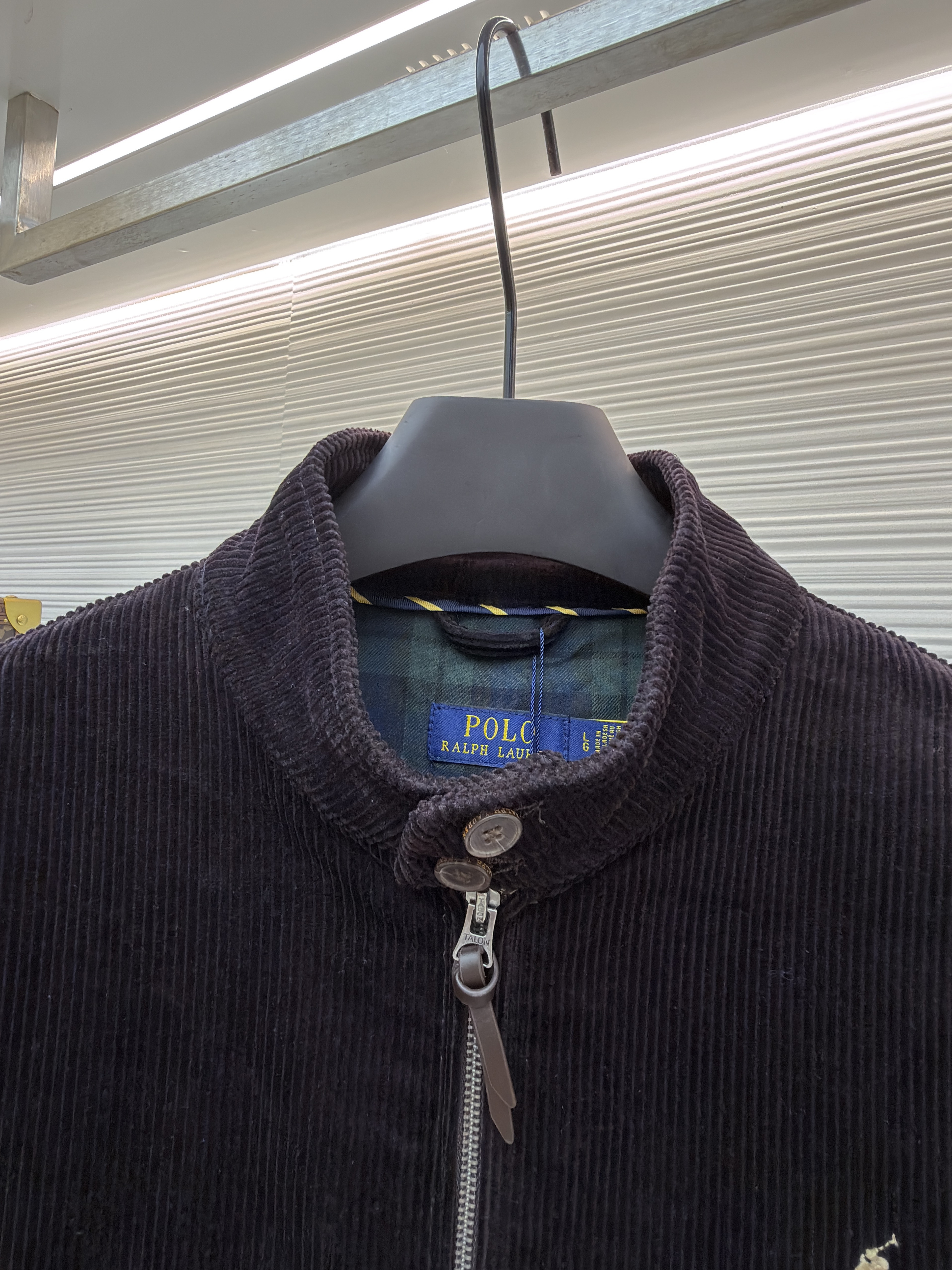 Ralph Lauren 拉夫劳伦 刺绣灯芯绒拉链夹克 外套 长袖 秋冬 棕色 藏蓝色 B5