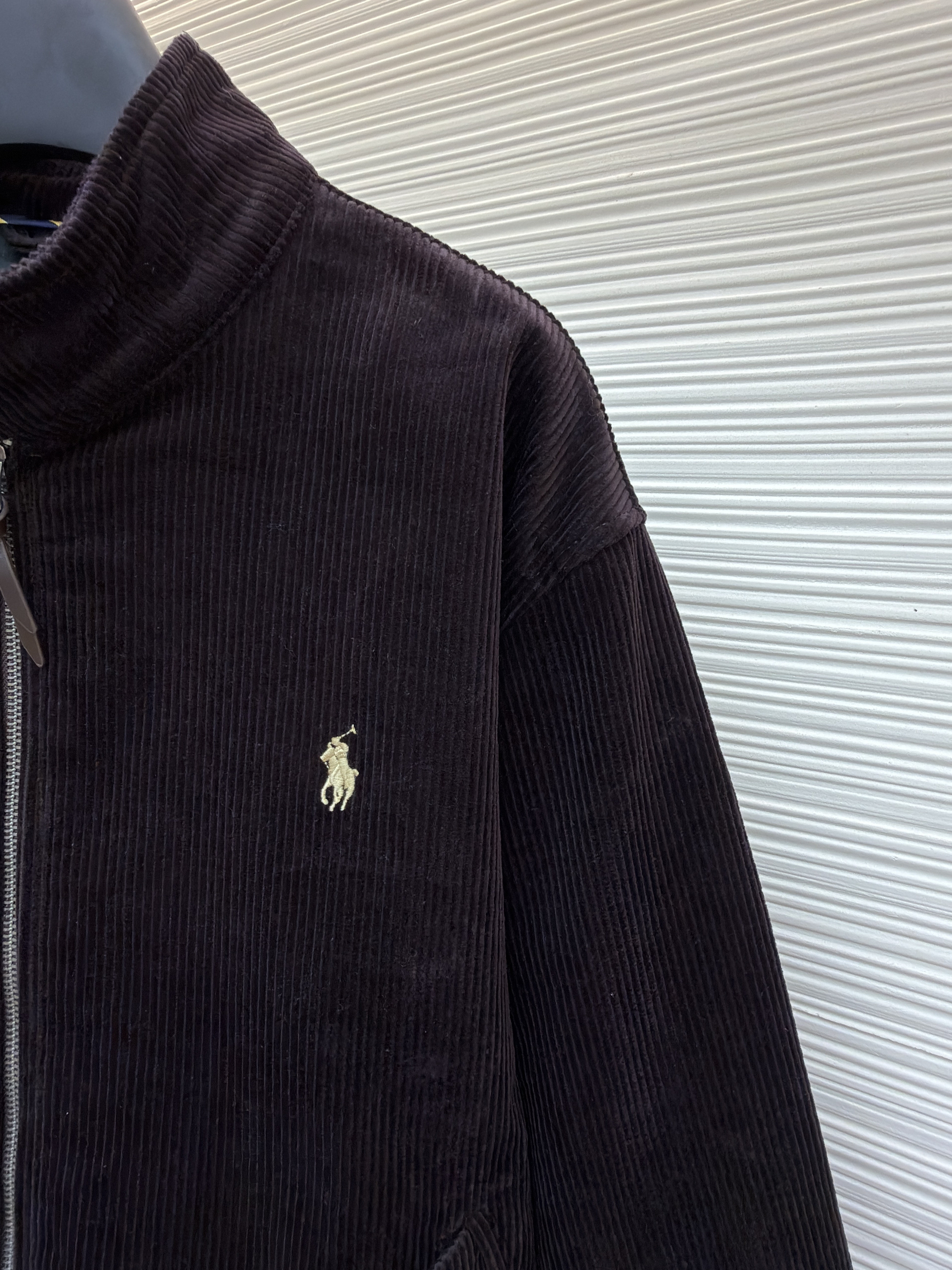 Ralph Lauren 拉夫劳伦 刺绣灯芯绒拉链夹克 外套 长袖 秋冬 棕色 藏蓝色 B5