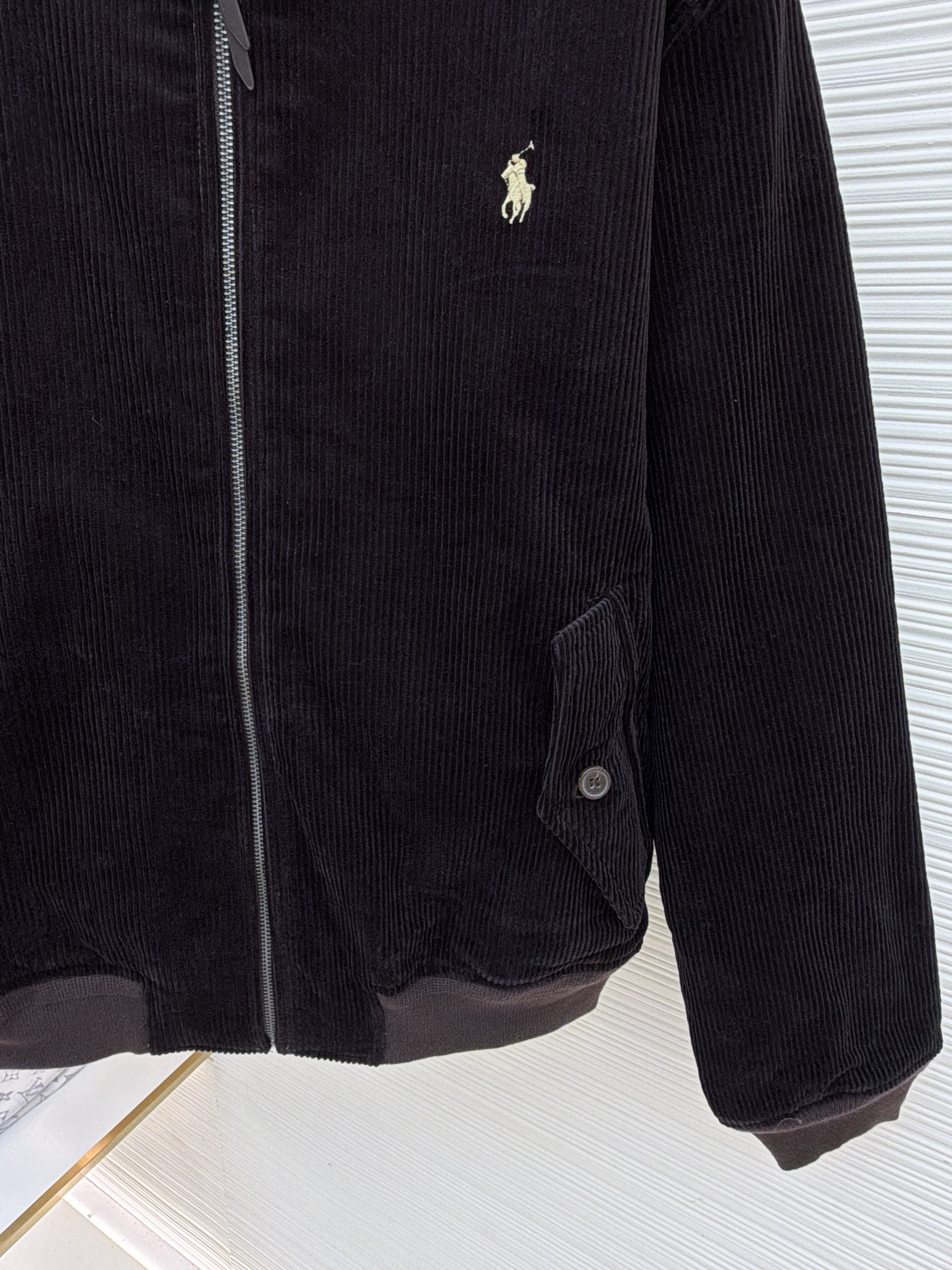 Ralph Lauren 拉夫劳伦 刺绣灯芯绒拉链夹克 外套 长袖 秋冬 棕色 藏蓝色 B5