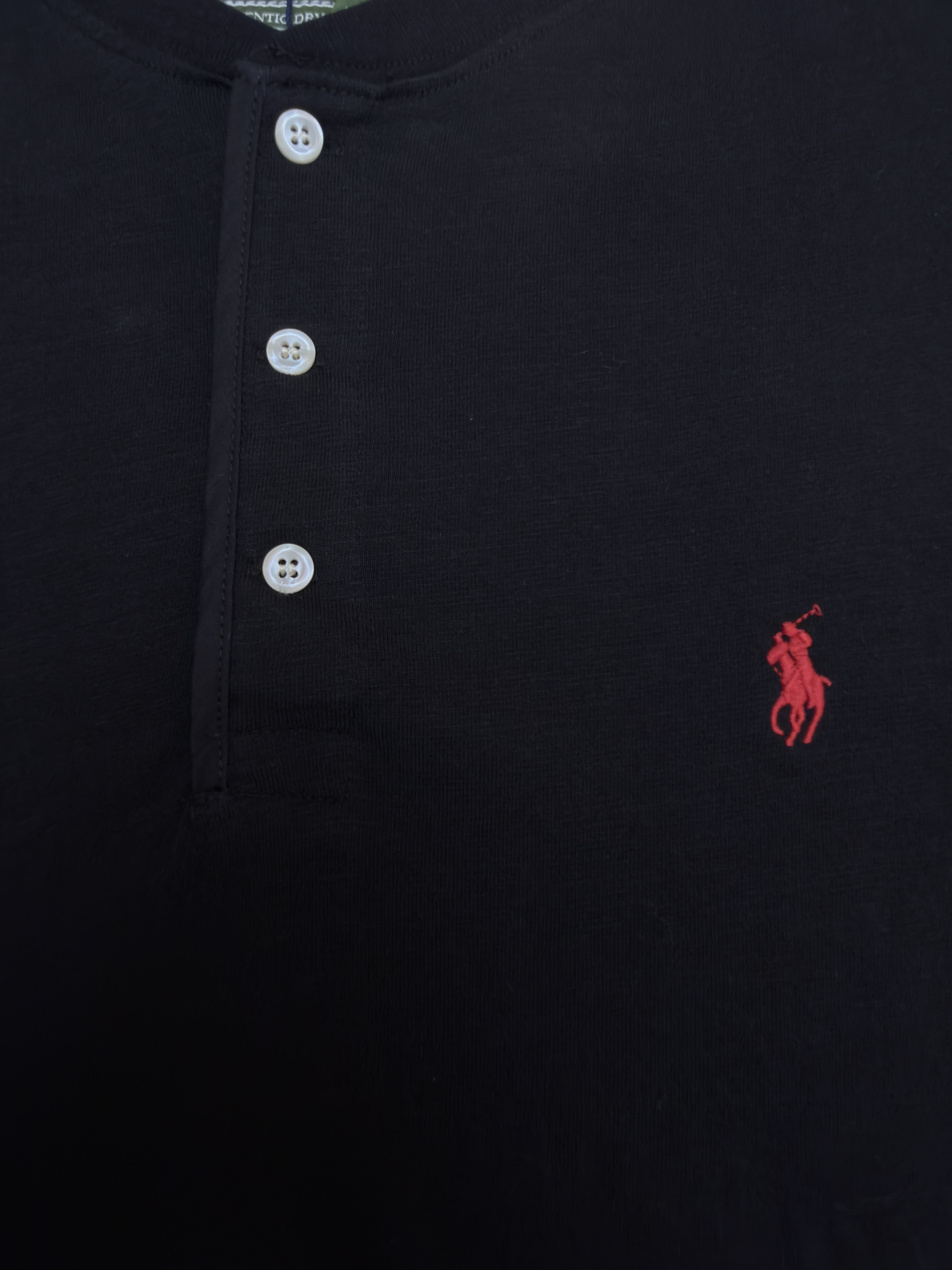 Ralph Lauren 拉夫劳伦 刺绣亨利领长袖T恤 打底衫 白色 黑色 A5