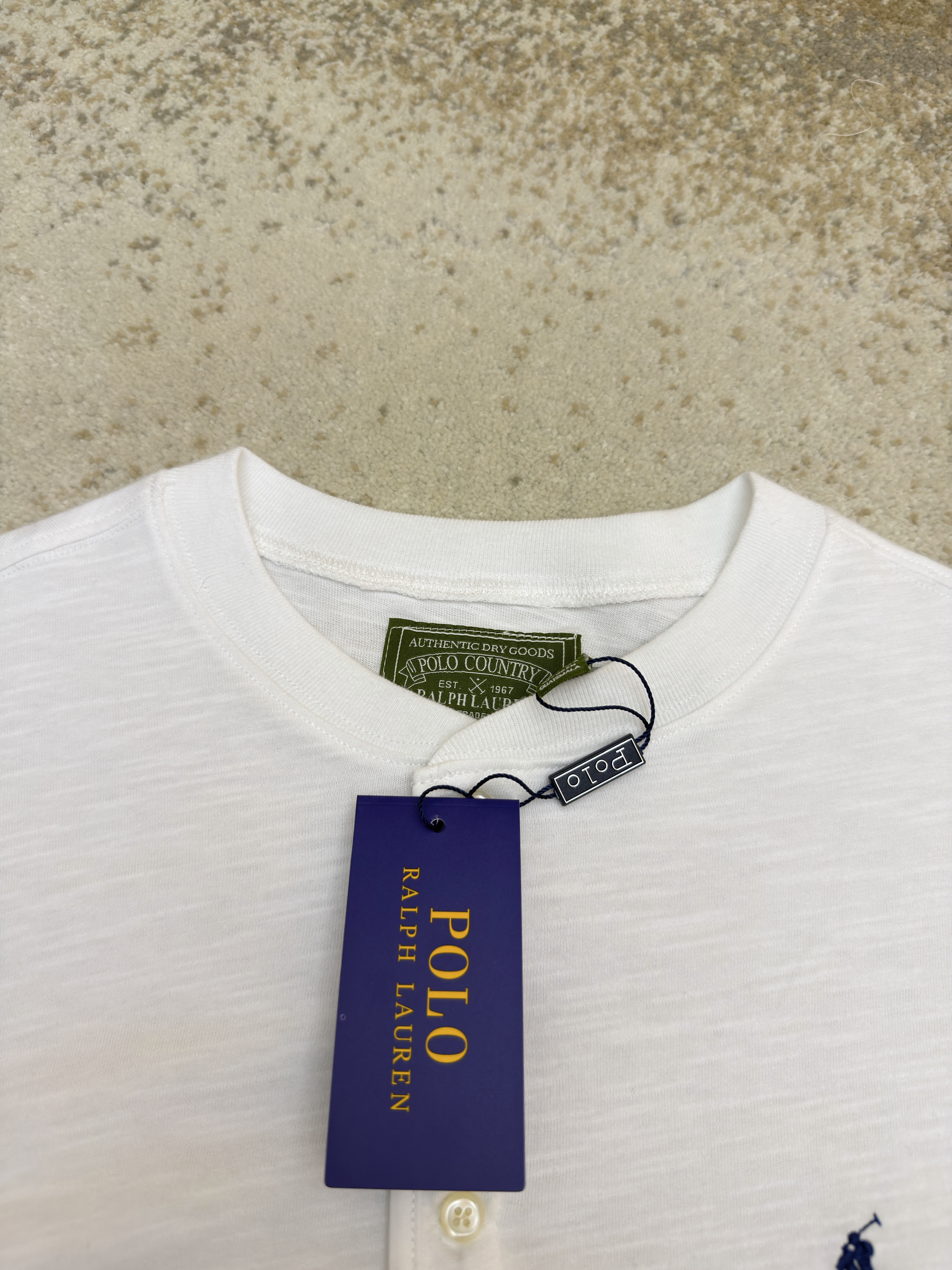 Ralph Lauren 拉夫劳伦 刺绣亨利领长袖T恤 打底衫 白色 黑色 A5