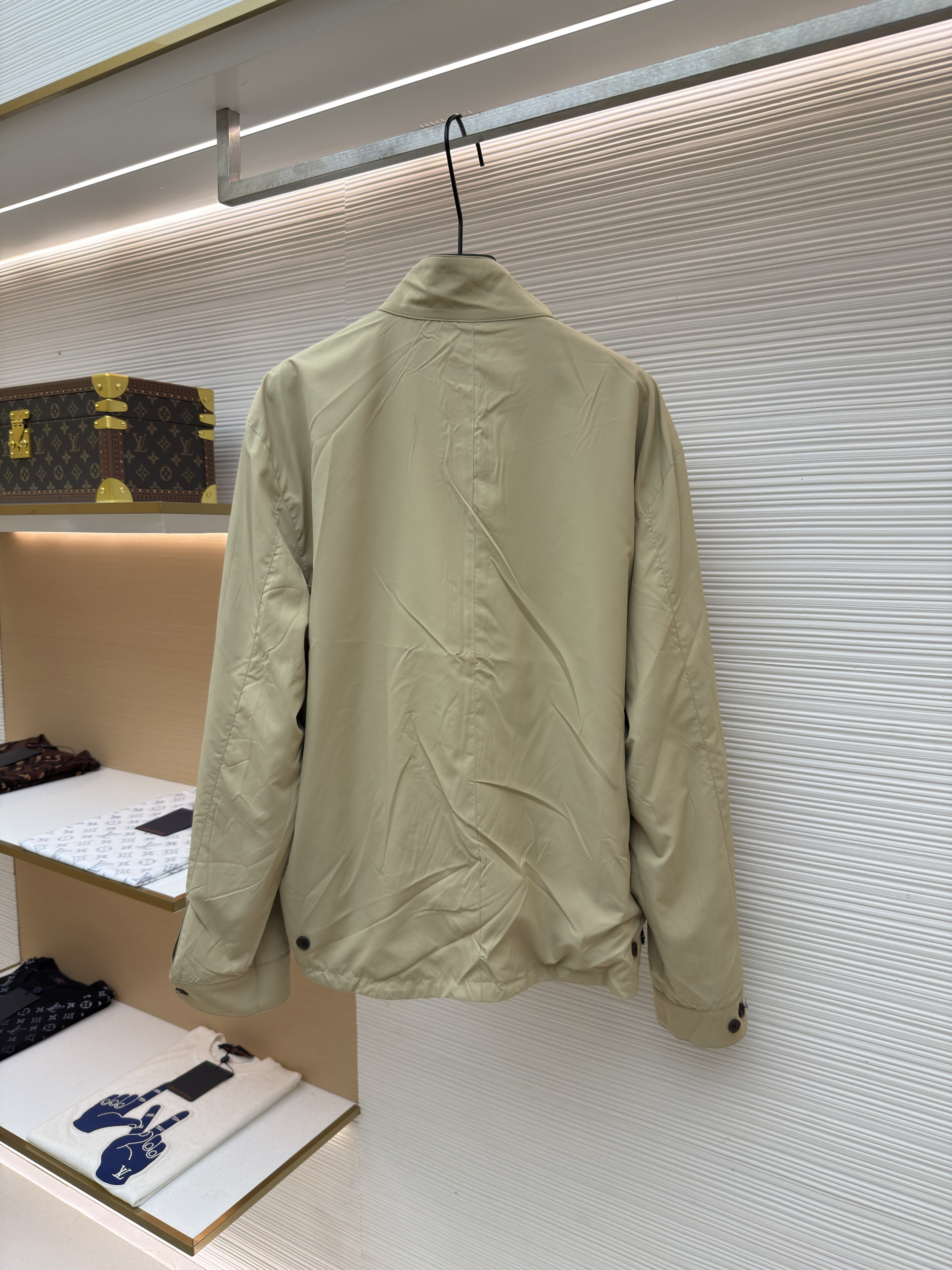 Ralph Lauren 拉夫劳伦 标识刺绣双面两穿拉链夹克 外套 长袖 卡其色 藏蓝色 B5 MNPOOTW15A20001410-410