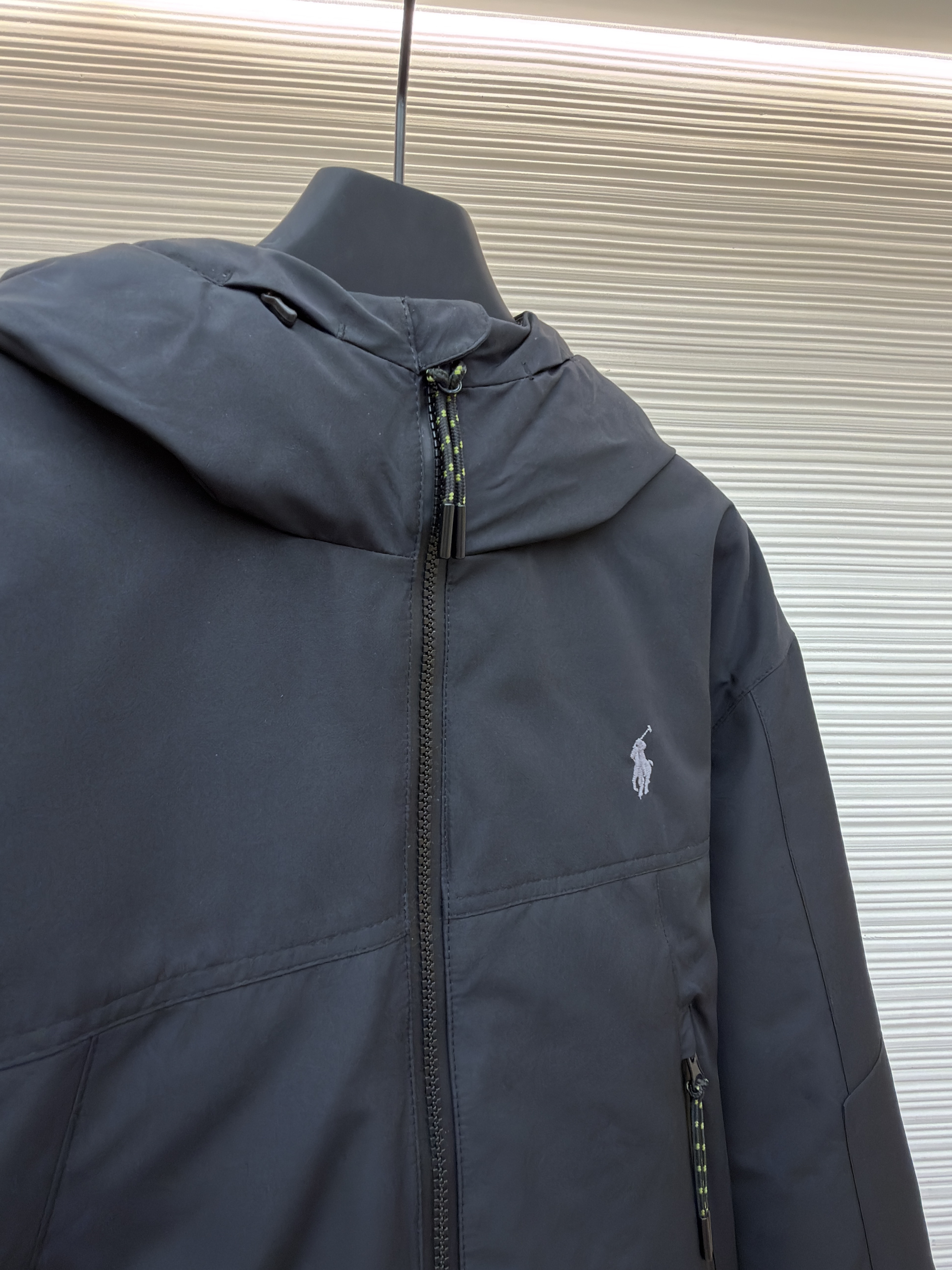 Ralph Lauren 拉夫劳伦 徽标拉链连帽羽绒服 夹克 外套 保暖 长袖 杏色 黑色 C5