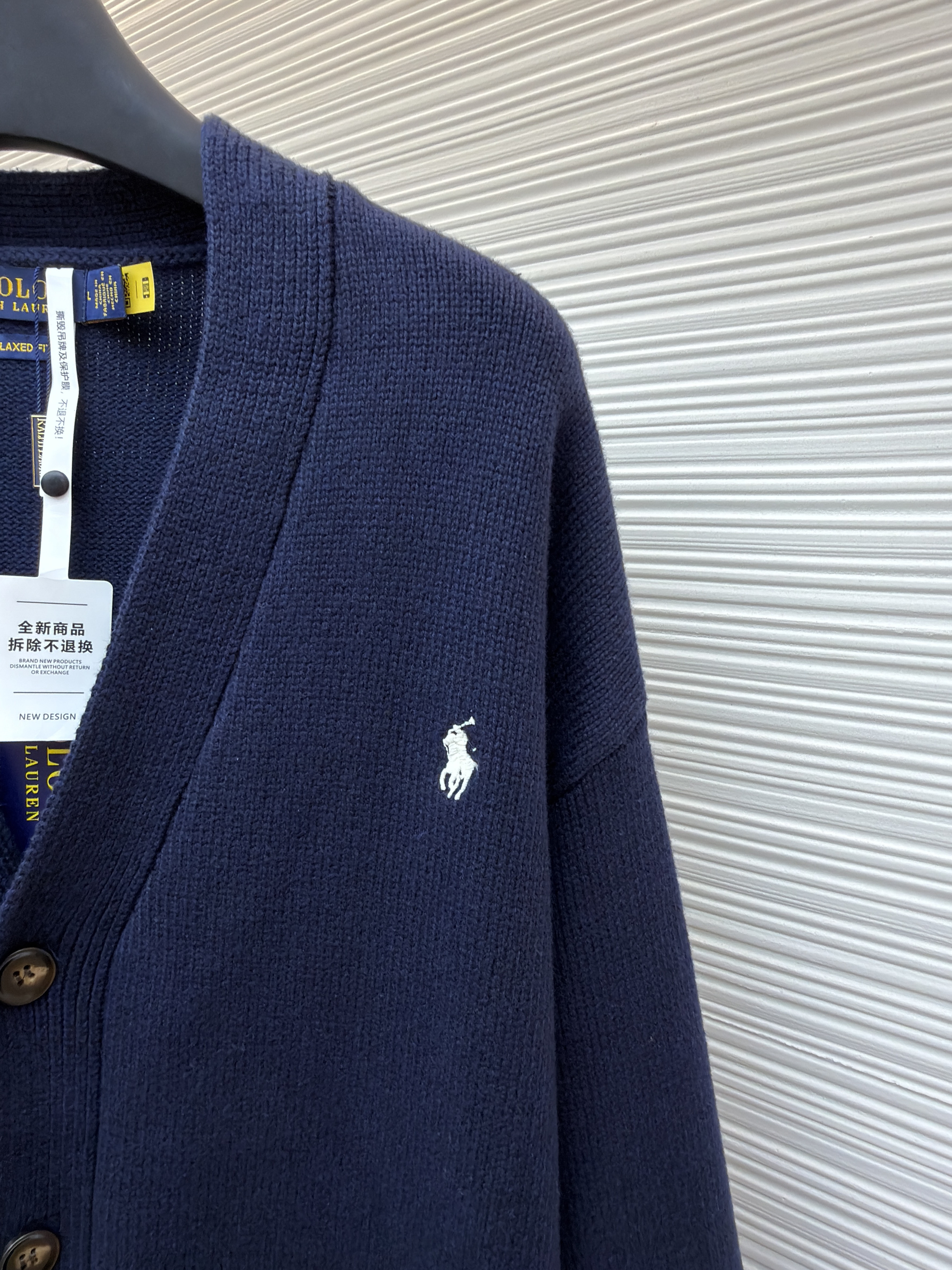Ralph Lauren 拉夫劳伦 刺绣标识V领针织开衫 针织衫 毛衣 外套 长袖 藏蓝色 白色 卡其色 B0