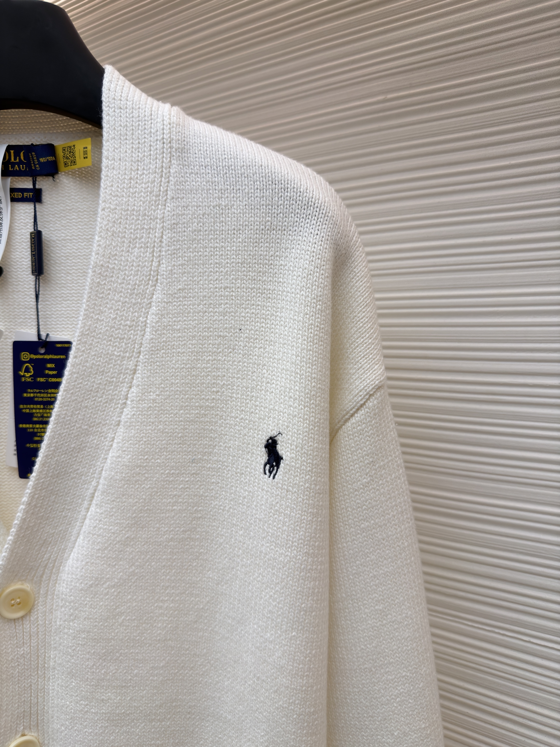 Ralph Lauren 拉夫劳伦 刺绣标识V领针织开衫 针织衫 毛衣 外套 长袖 藏蓝色 白色 卡其色 B0
