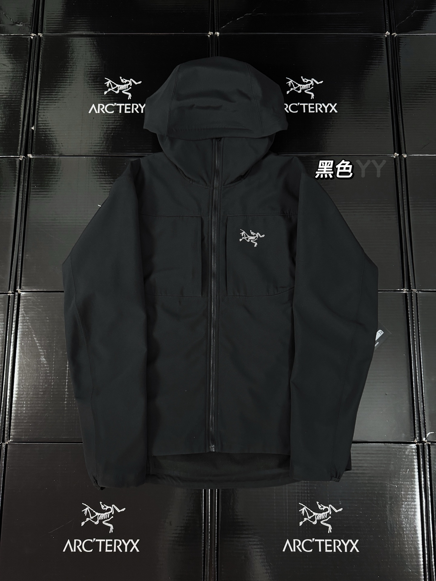 G04 台州 Arcteryx 始祖鸟 GAMMA MX HOODY  软壳连帽 冲锋衣  长袖  男款 黑色B0-X000008485