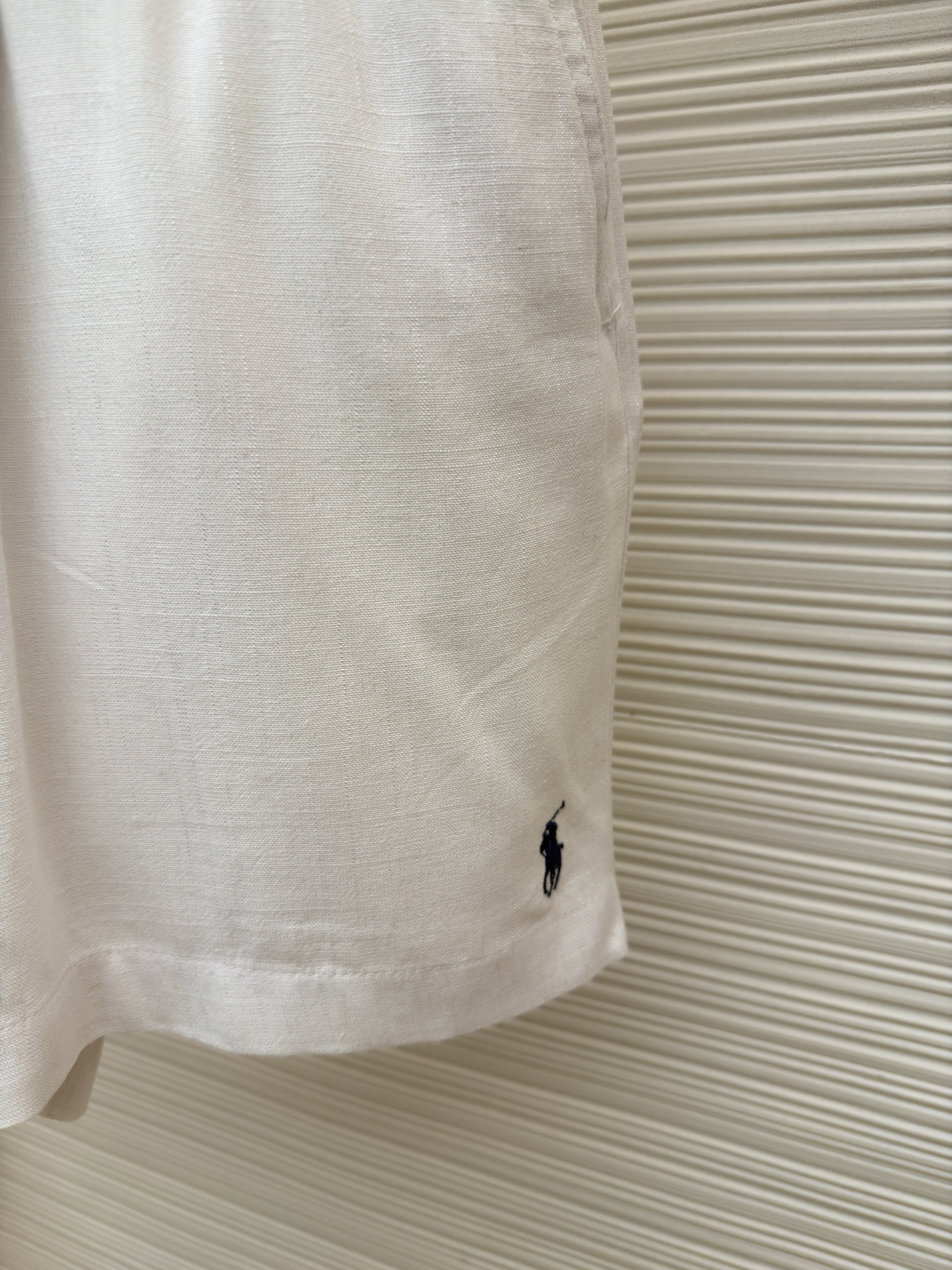 Ralph Lauren 拉夫劳伦 亚麻刺绣松紧腰短裤 休闲裤 裤子 白色 黑色 藏蓝色 A2
