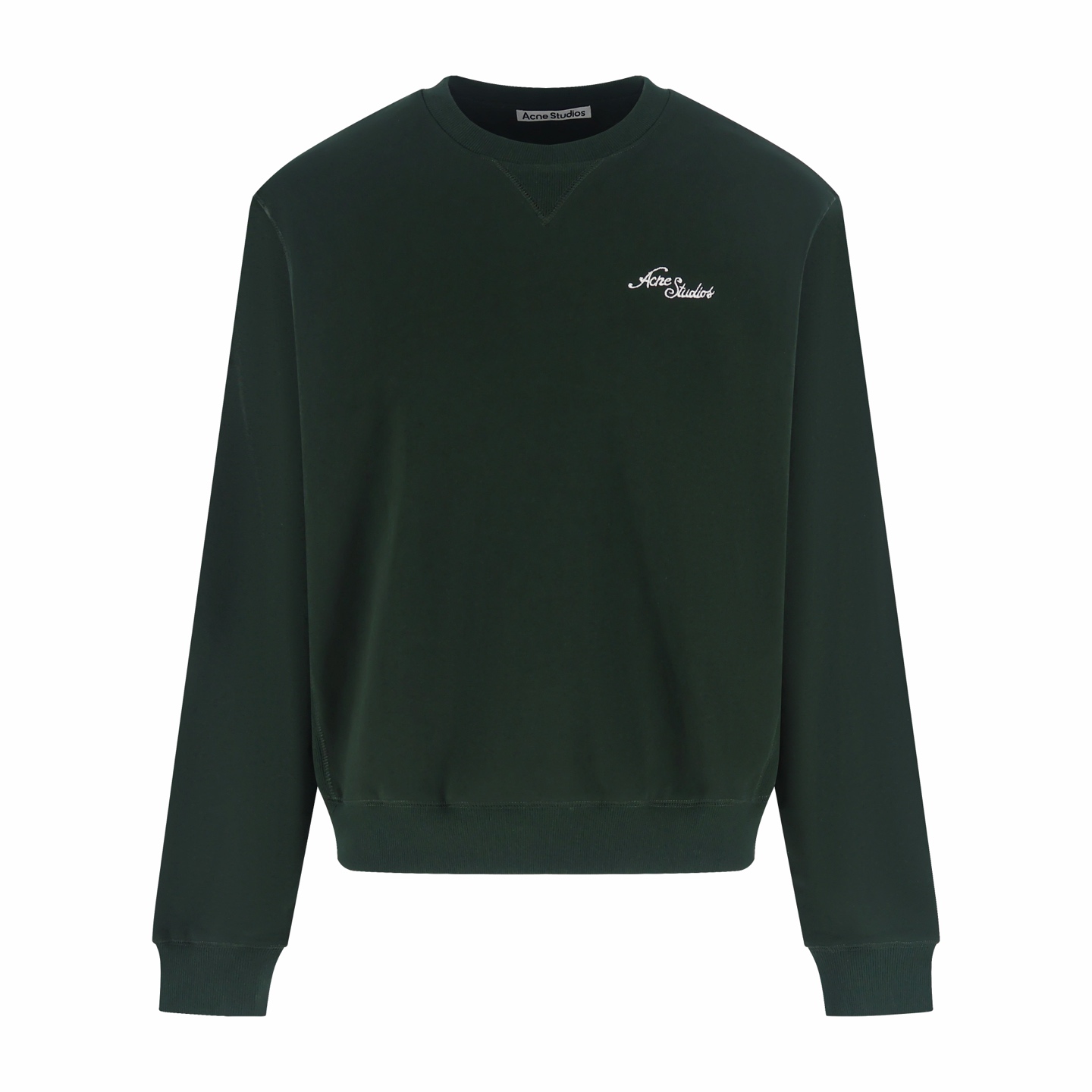 Acne Studios 刺绣徽标抓绒圆领卫衣 套头 外套 长袖 藏蓝色 绿色 粉色 B0 