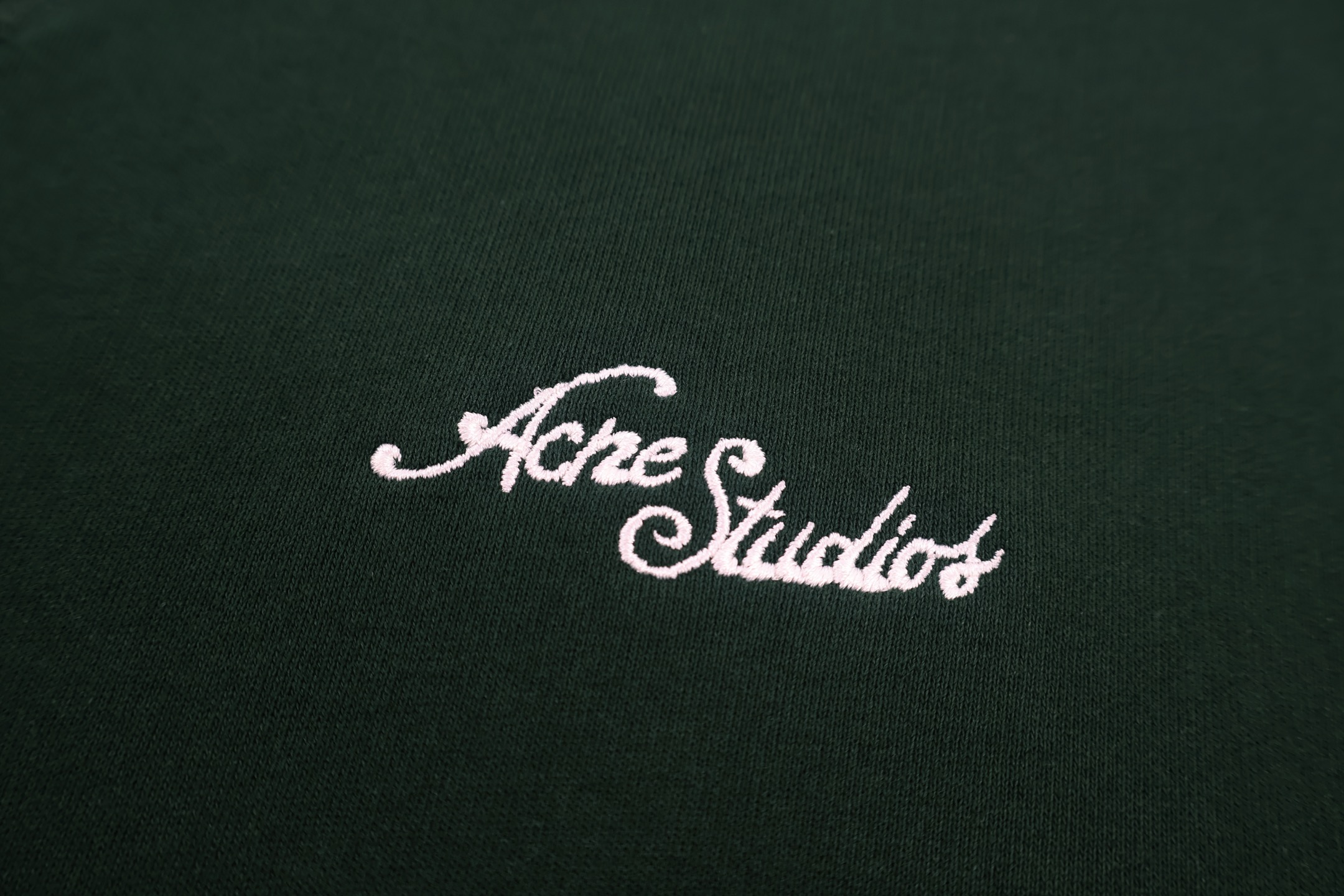 Acne Studios 刺绣徽标抓绒圆领卫衣 套头 外套 长袖 藏蓝色 绿色 粉色 B0 