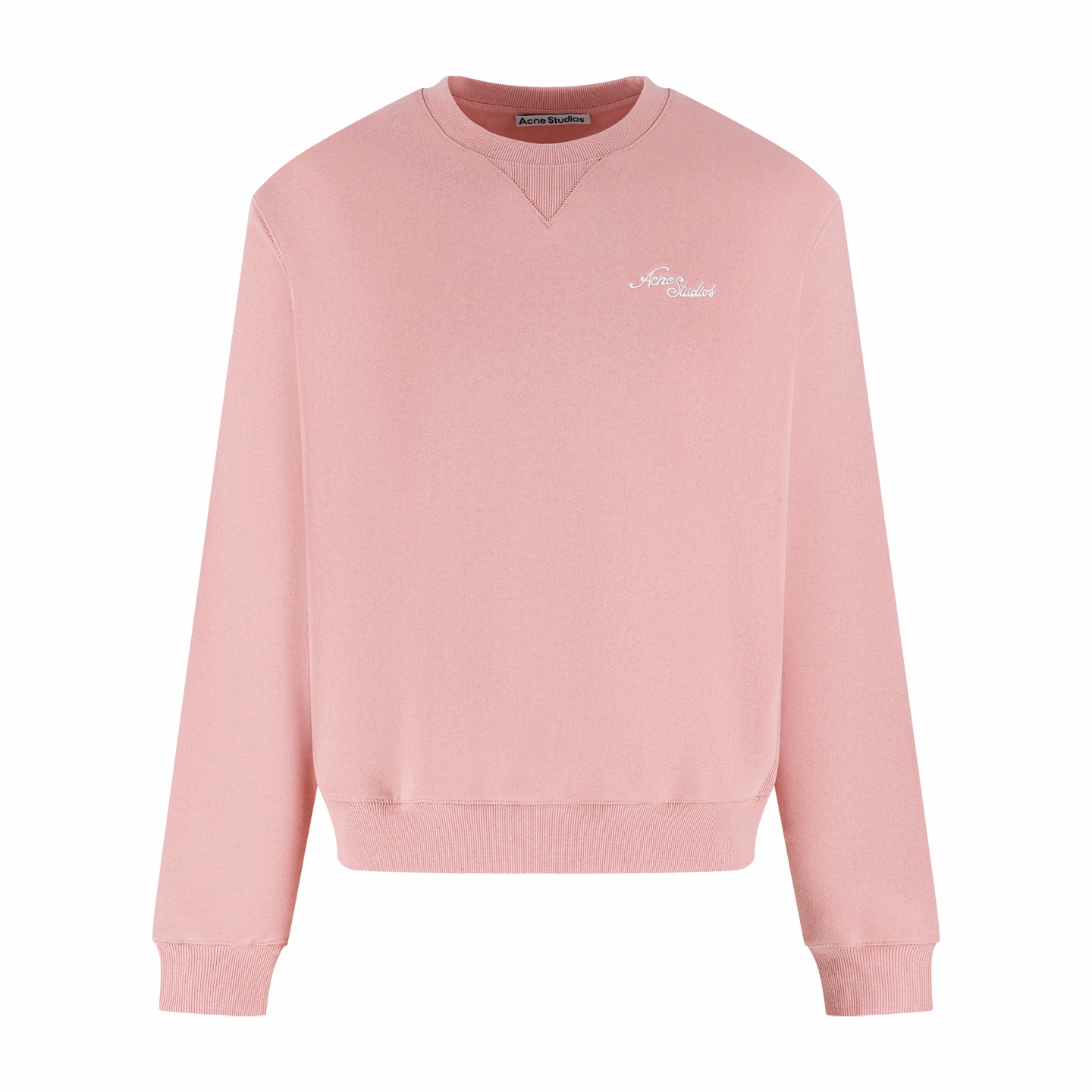 Acne Studios 刺绣徽标抓绒圆领卫衣 套头 外套 长袖 藏蓝色 绿色 粉色 B0 