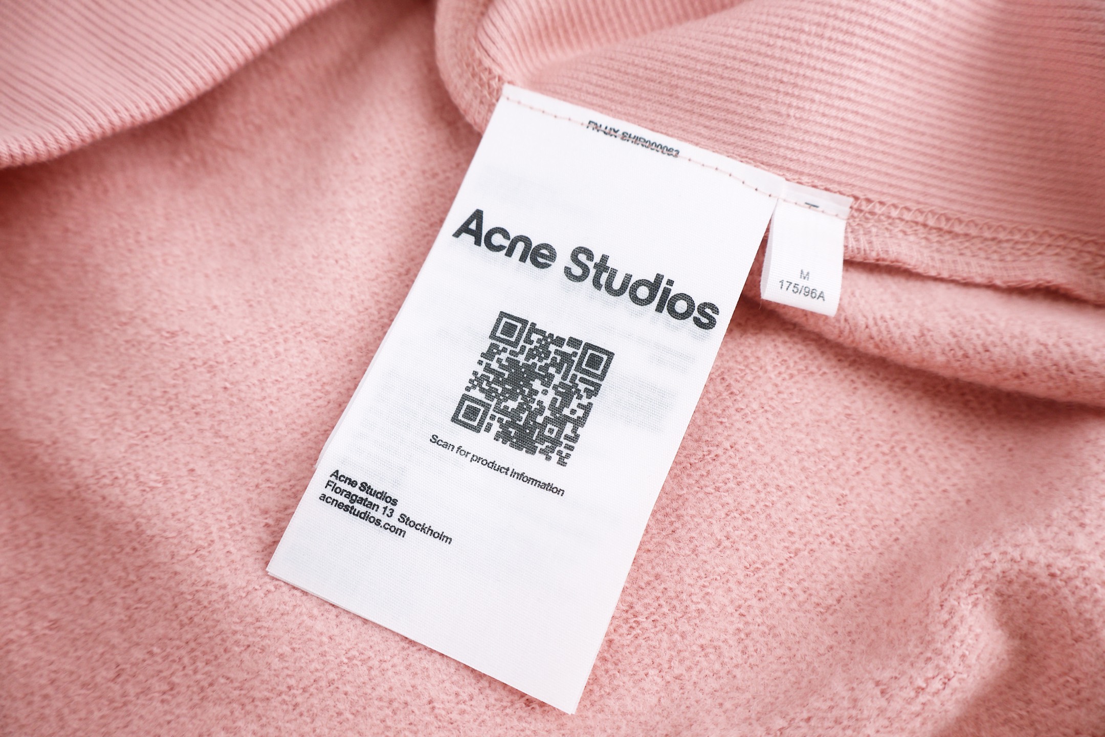 Acne Studios 刺绣徽标抓绒圆领卫衣 套头 外套 长袖 藏蓝色 绿色 粉色 B0 