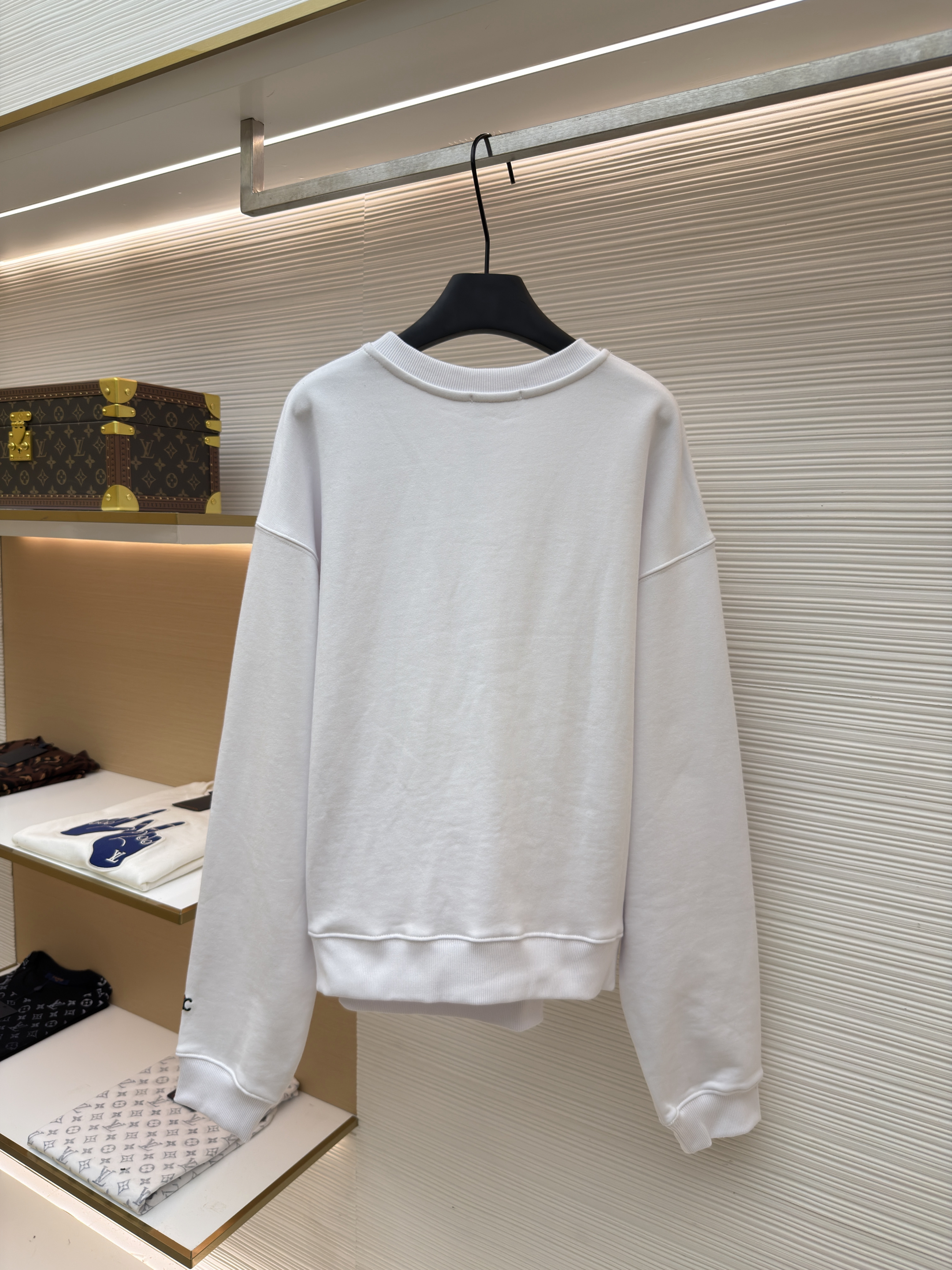 CELINE 赛琳 印花标识圆领卫衣 套头 外套 长袖 白色 蓝色 A7