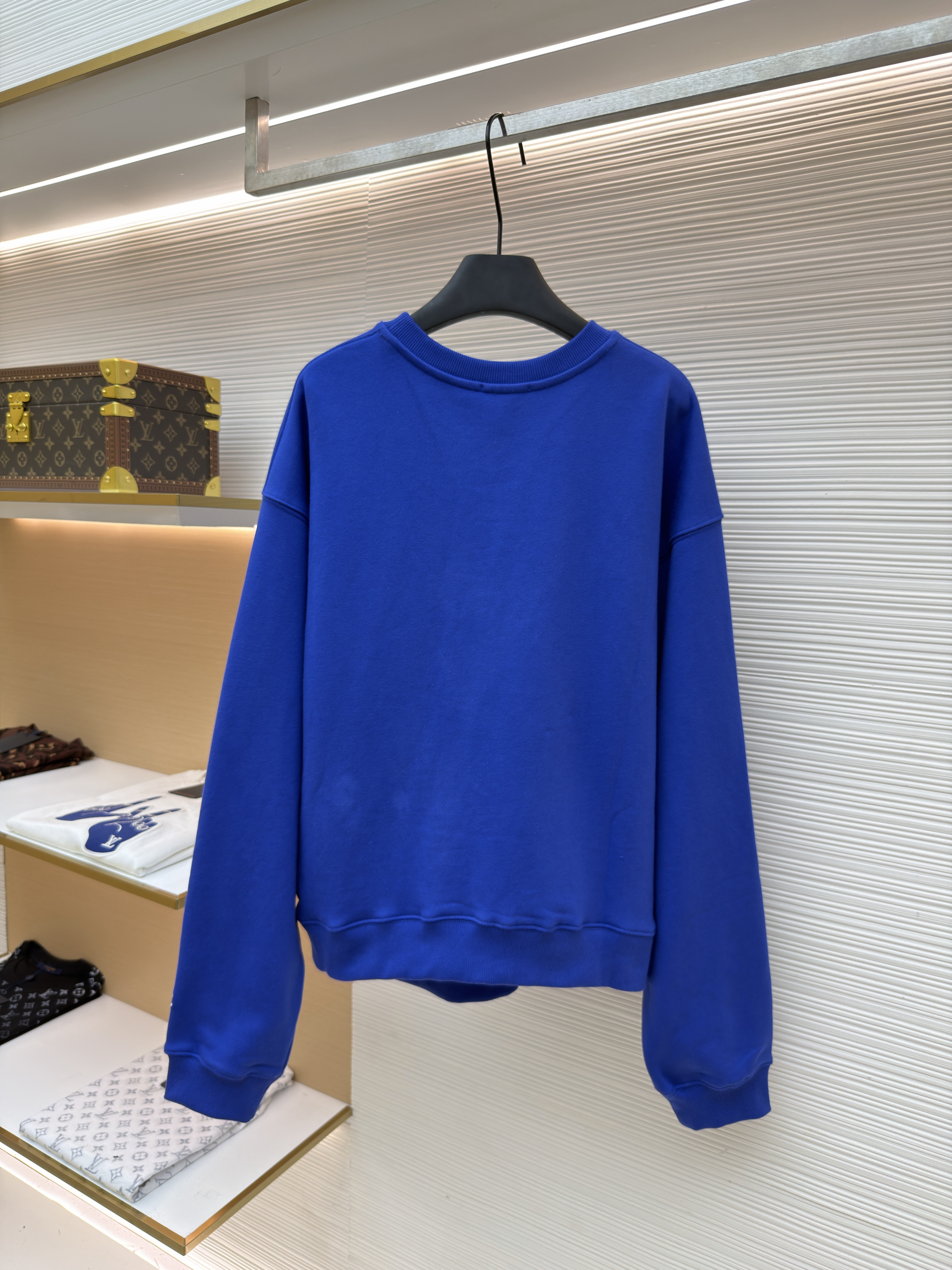CELINE 赛琳 印花标识圆领卫衣 套头 外套 长袖 白色 蓝色 A7