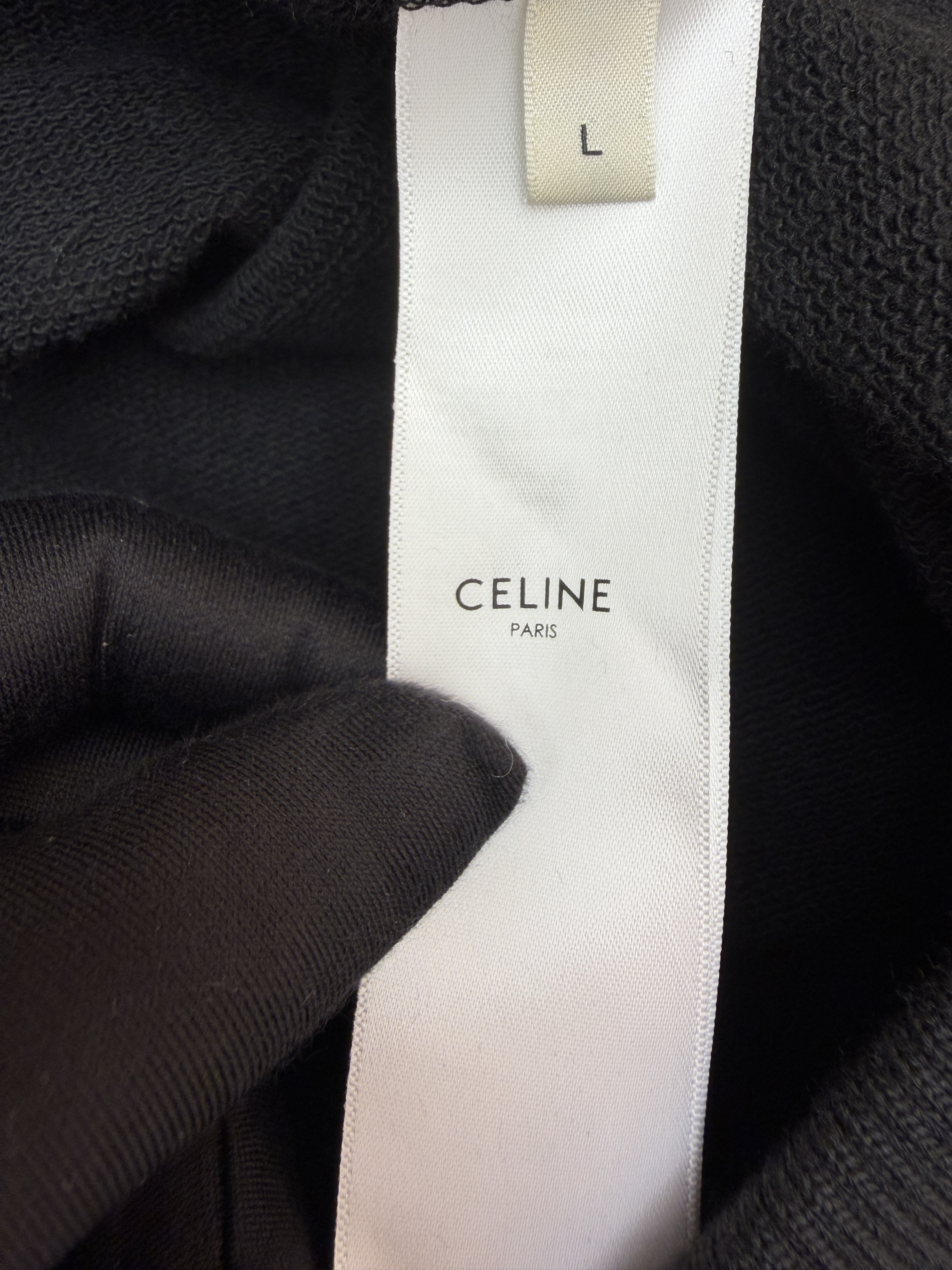 CELINE 赛琳 印花拉链连帽卫衣 连帽衫 外套 夹克 长袖 黑色 B0