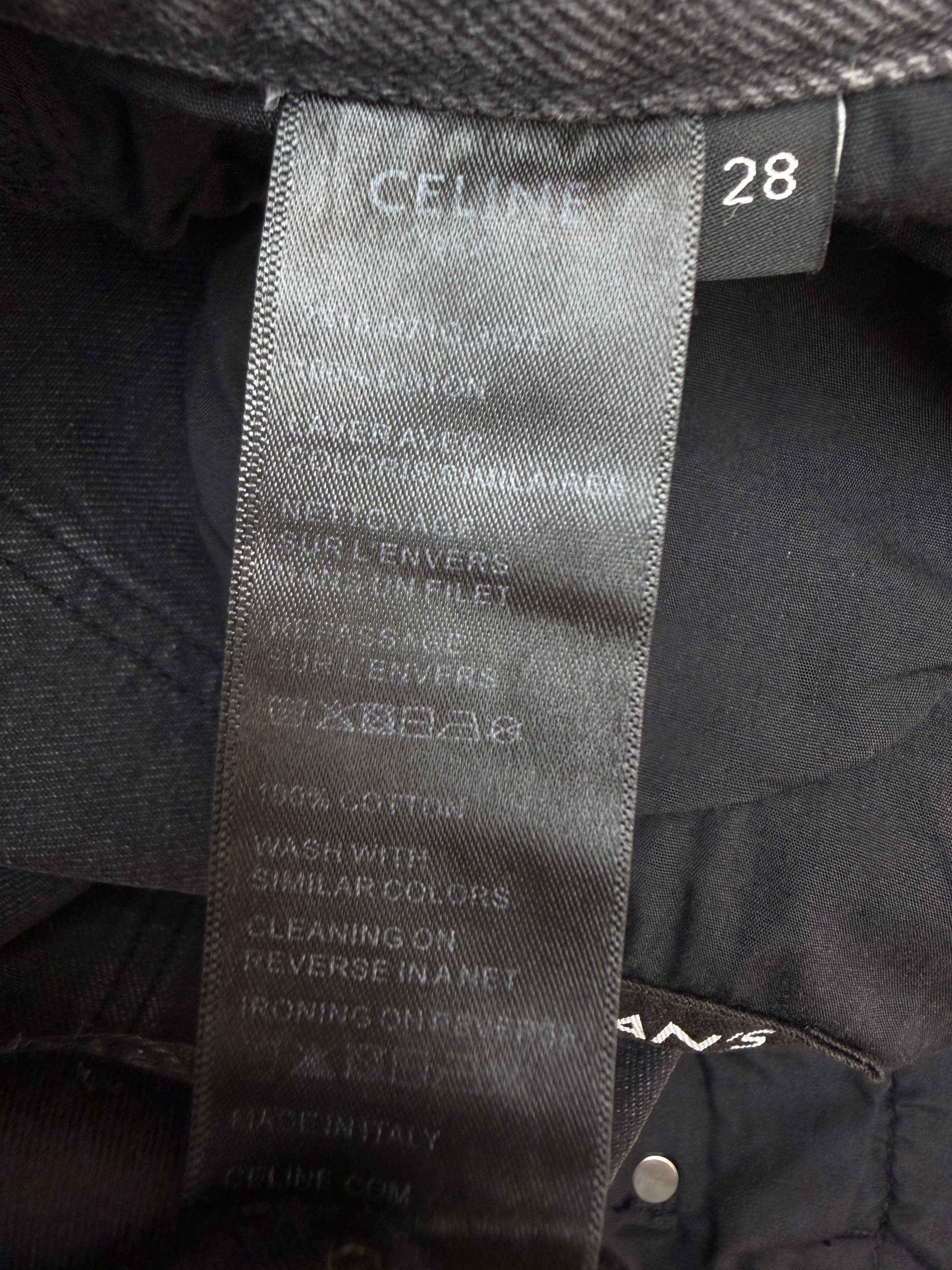 CELINE 赛琳 贴饰皮革牛仔裤 长裤 裤子 B0 石磨灰 
