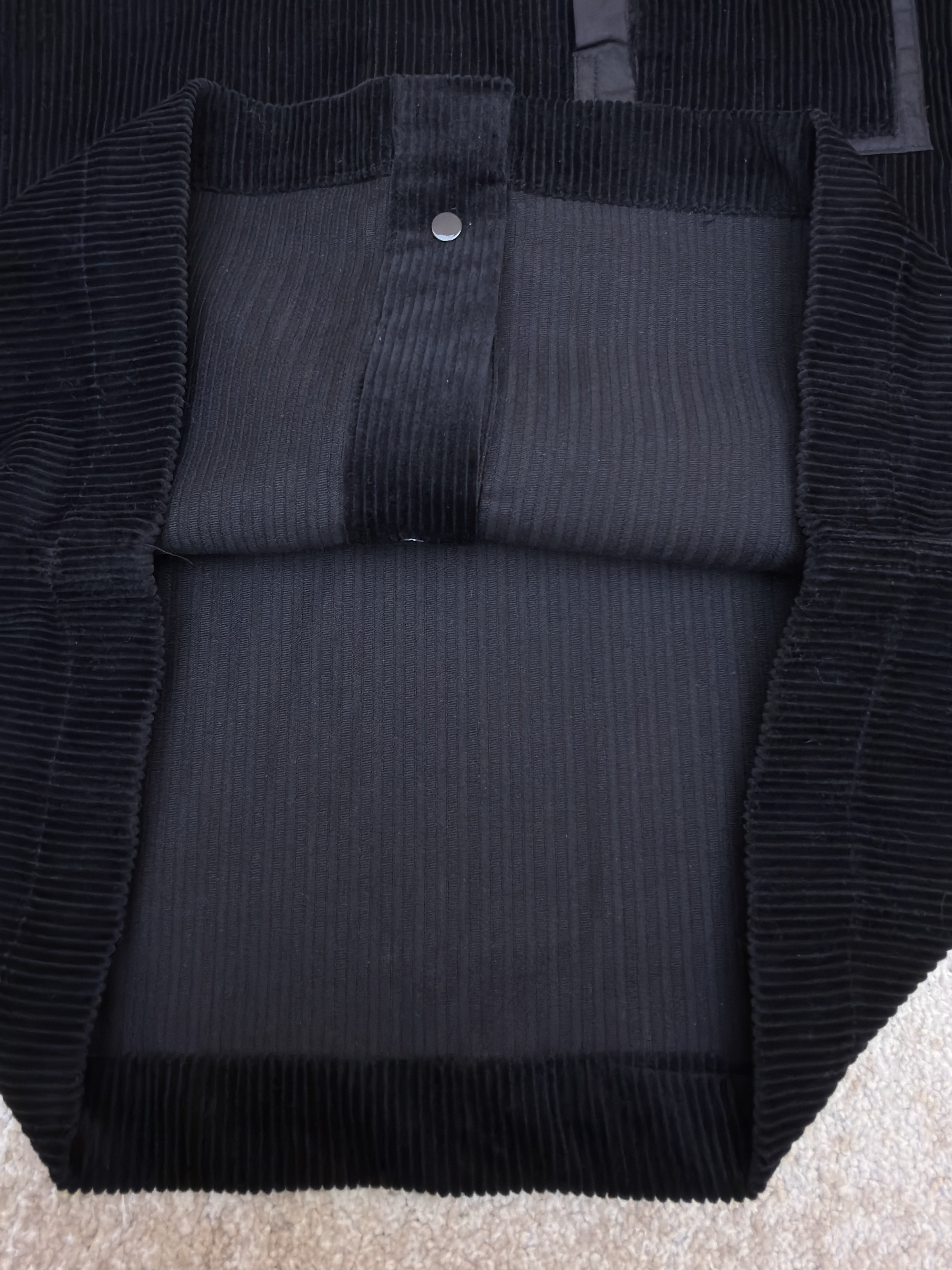 STONE ISLAND 石头岛 灯芯绒徽章口袋衬衫外套 夹克 长袖 黑色 米白色 B0