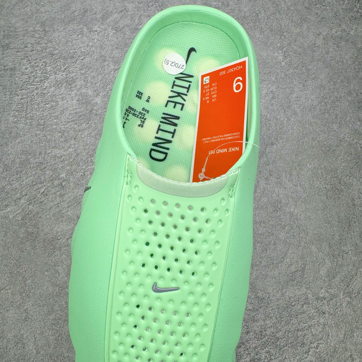 Nike Mind 001 按摩鞋 舒适柔软 包头 拖鞋男女同款  黄瓜绿 HQ4307-302
