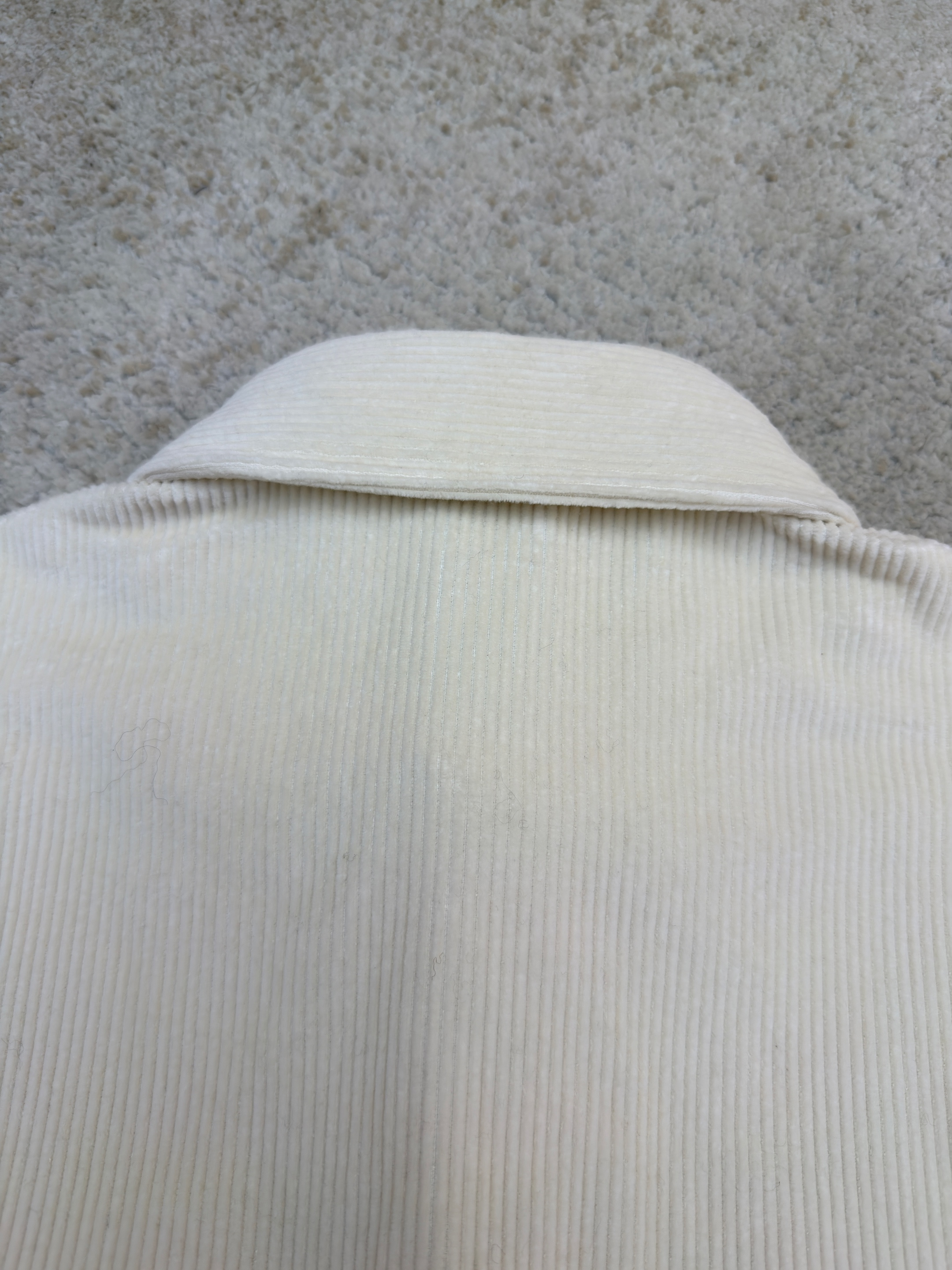 STONE ISLAND 石头岛 灯芯绒徽章口袋衬衫外套 夹克 长袖 黑色 米白色 B0
